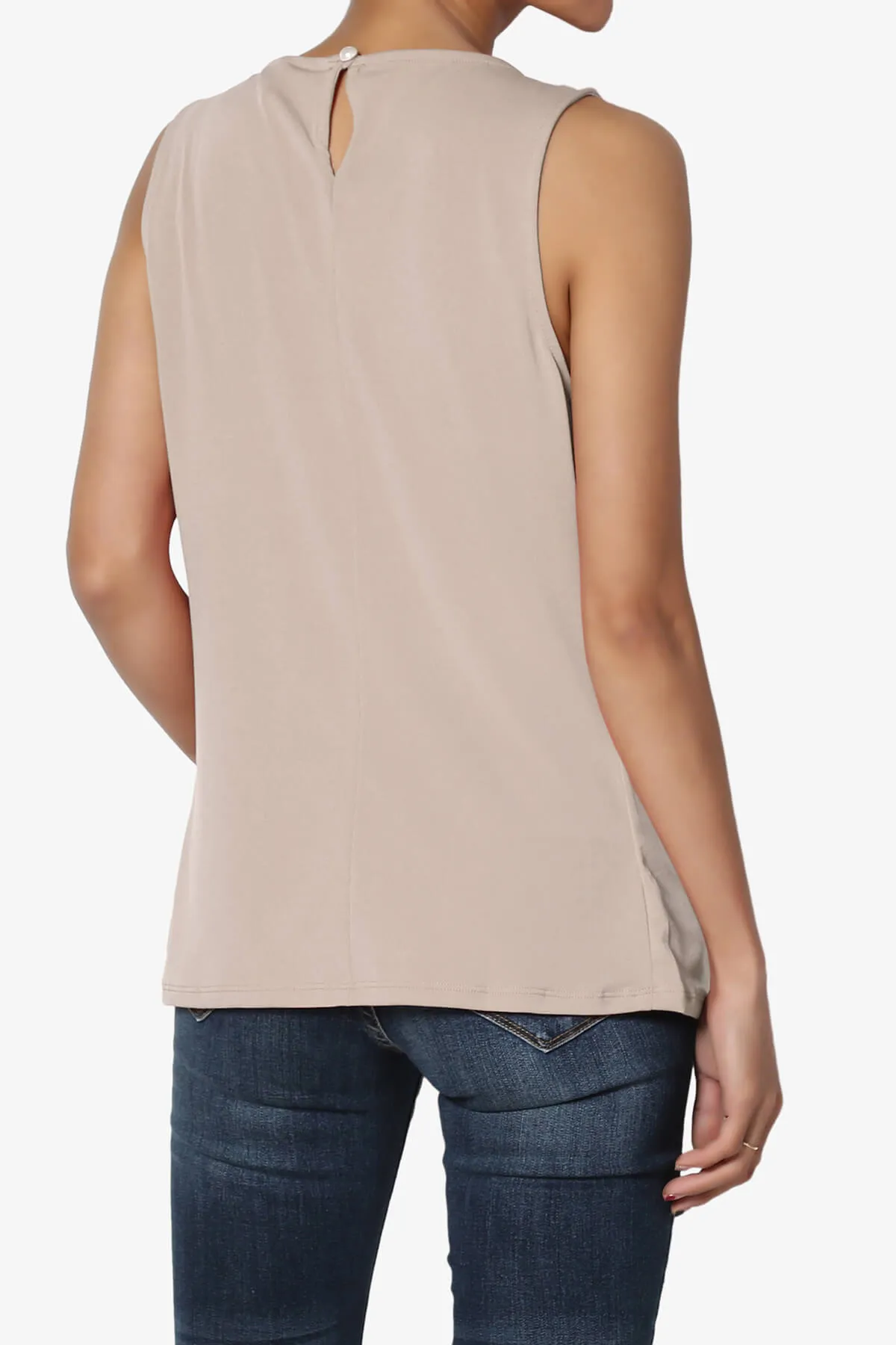 Chaffee Pleat Neck Tank Top