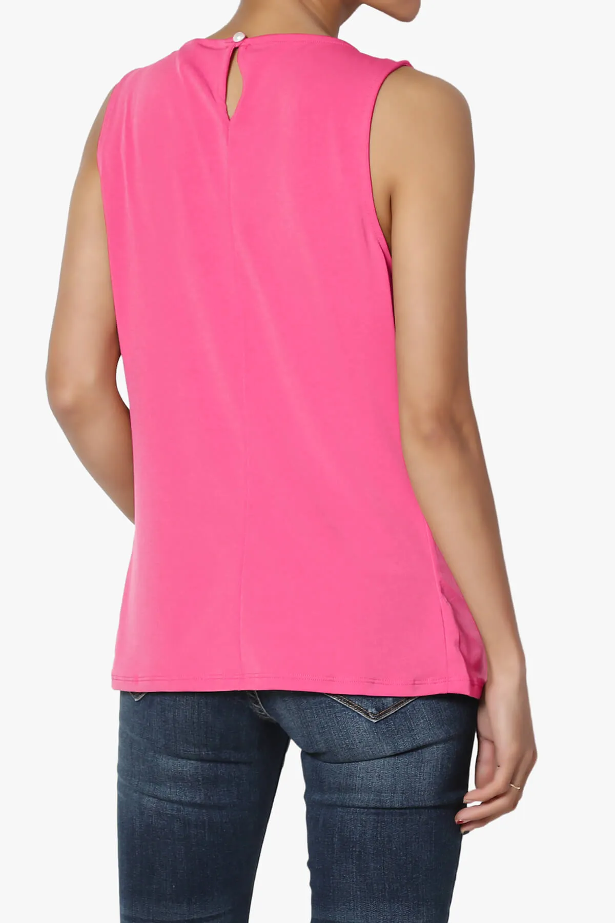 Chaffee Pleat Neck Tank Top