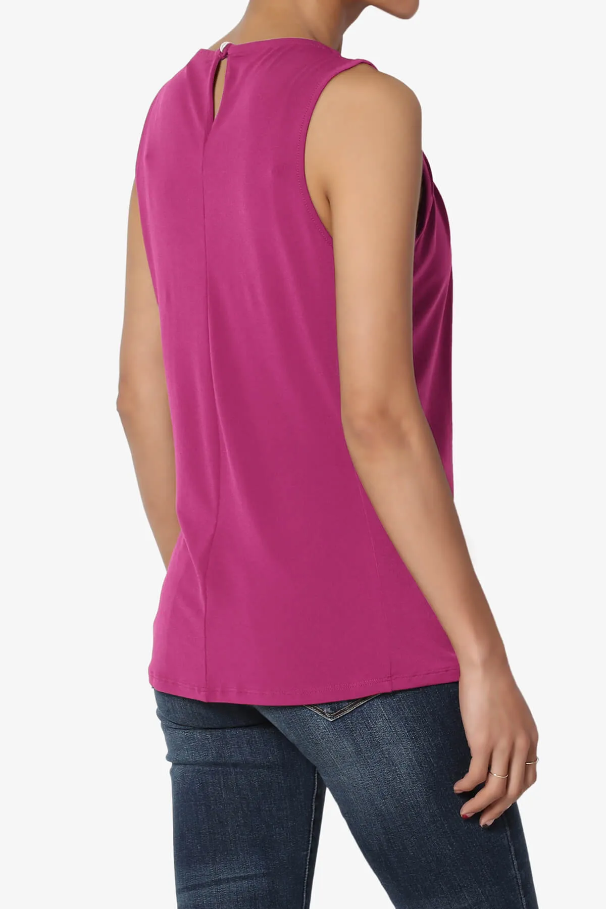 Chaffee Pleat Neck Tank Top