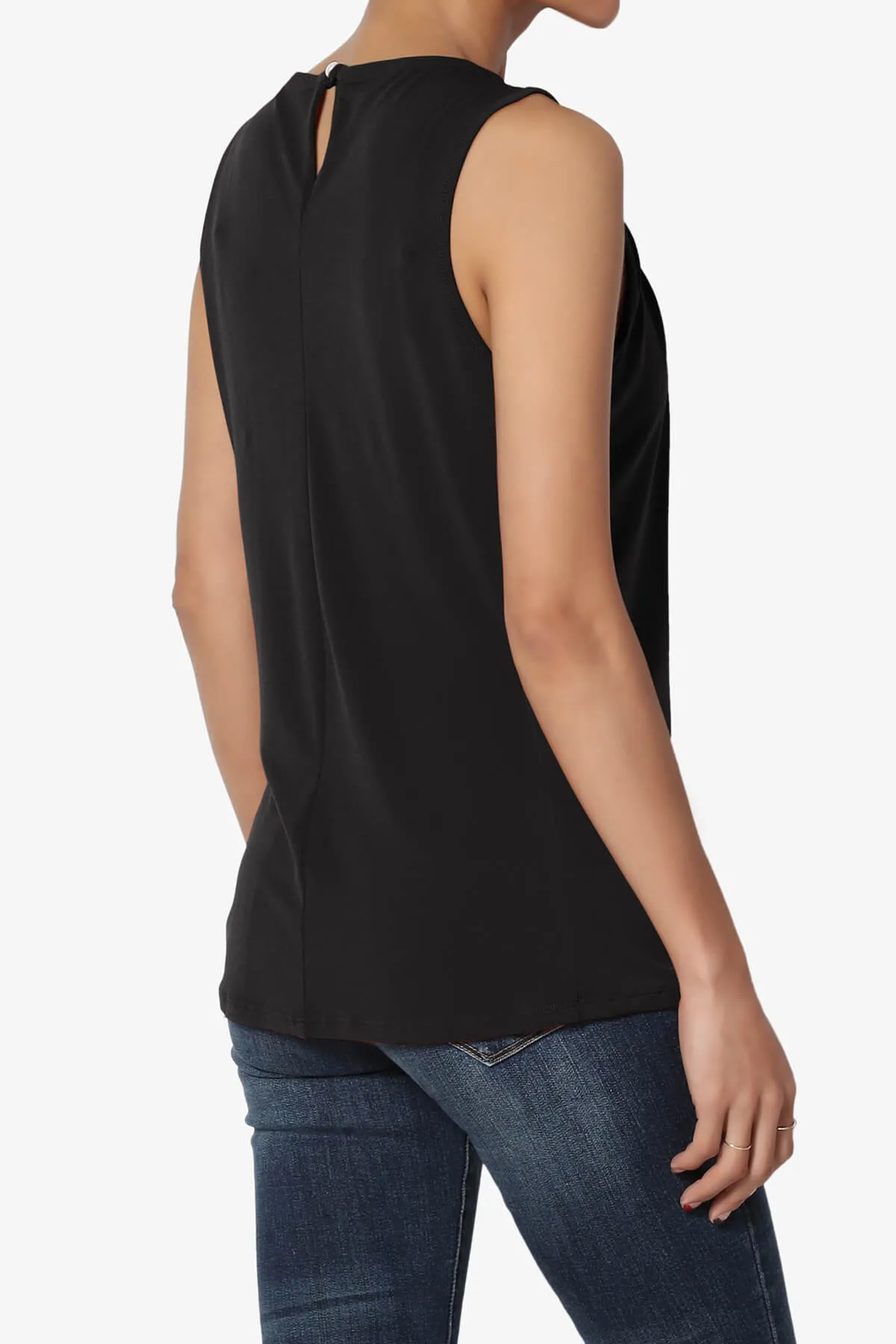 Chaffee Pleat Neck Tank Top