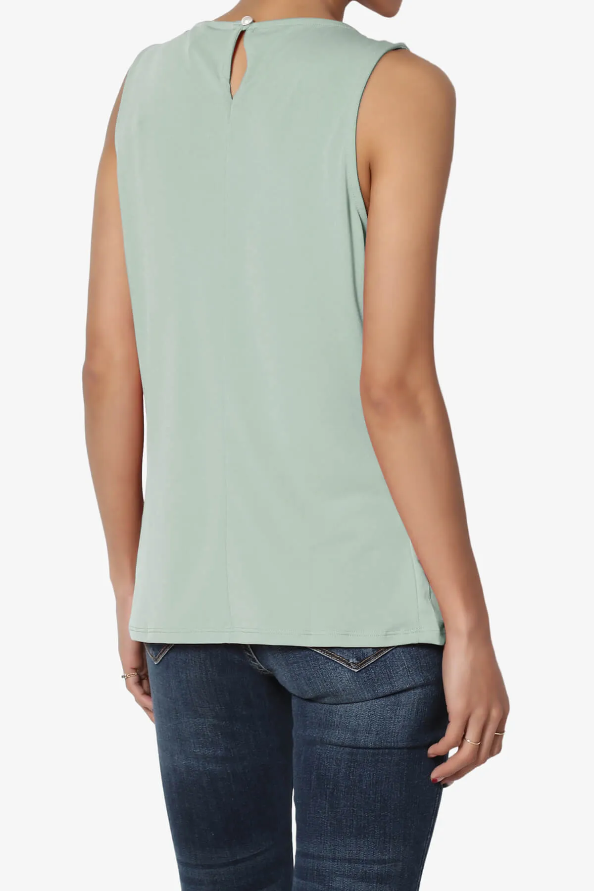 Chaffee Pleat Neck Tank Top