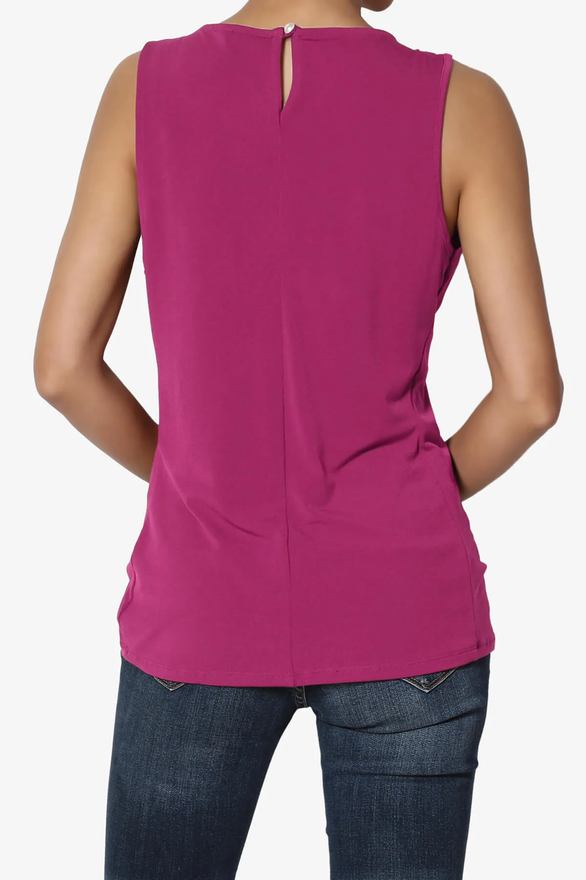 Chaffee Pleat Neck Tank Top