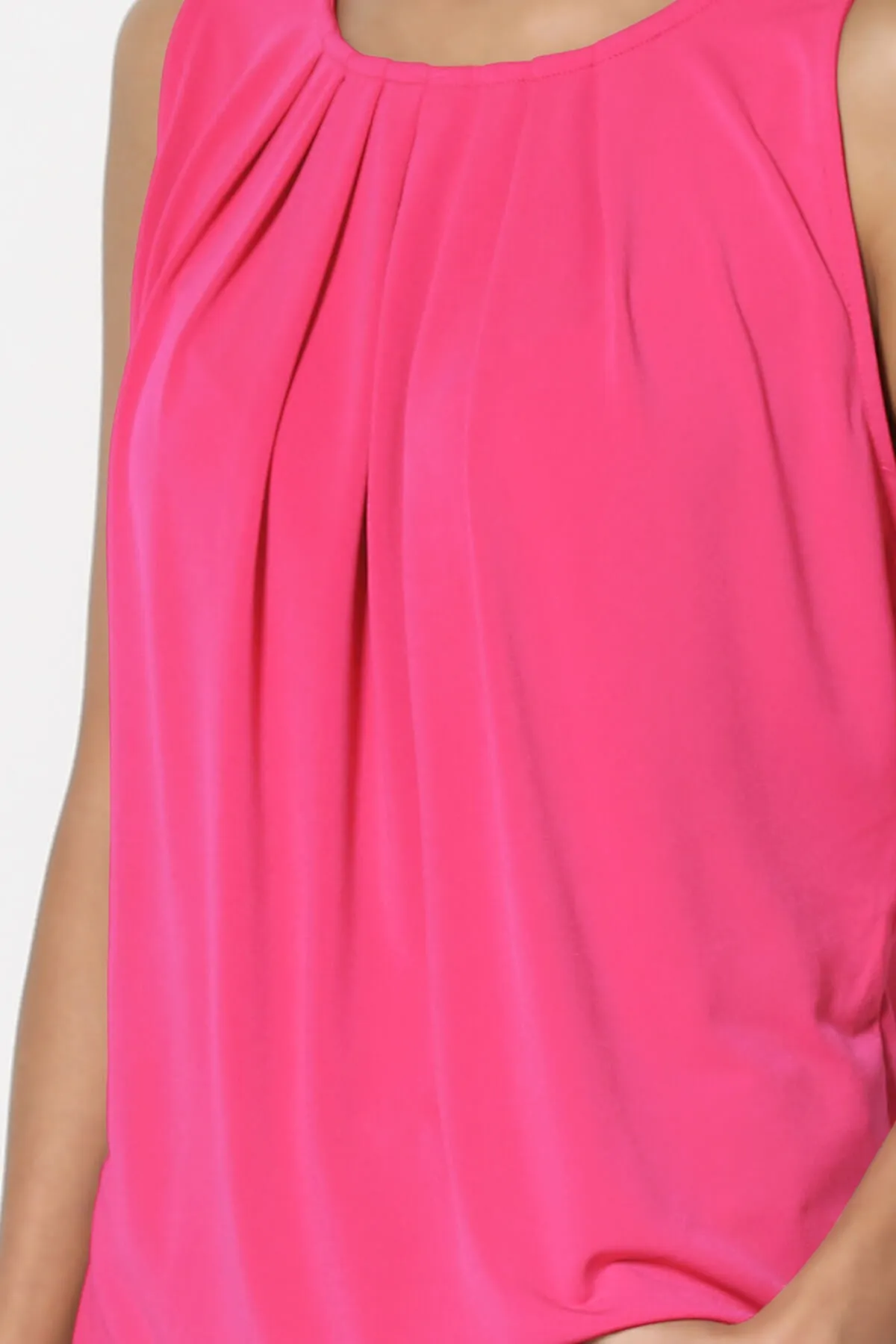 Chaffee Pleat Neck Tank Top
