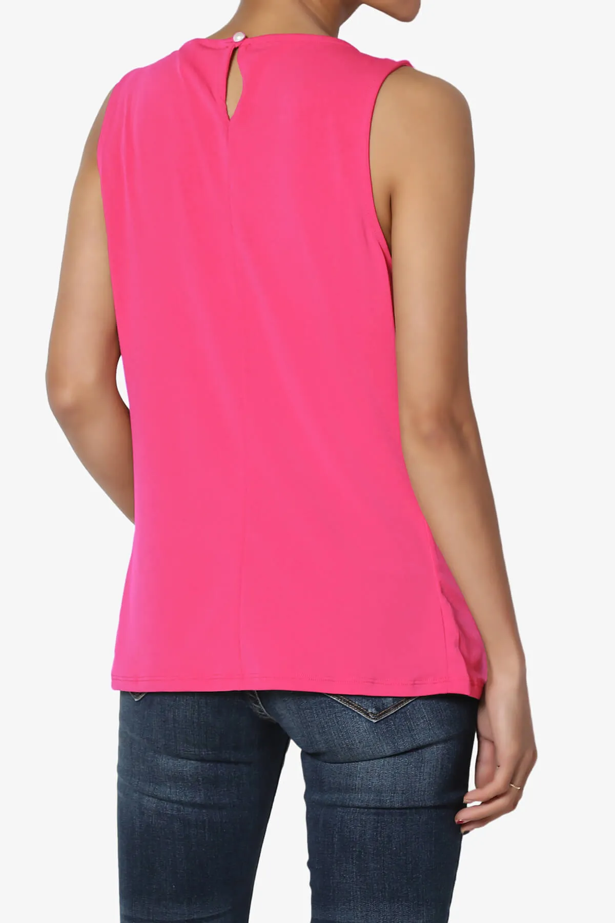 Chaffee Pleat Neck Tank Top