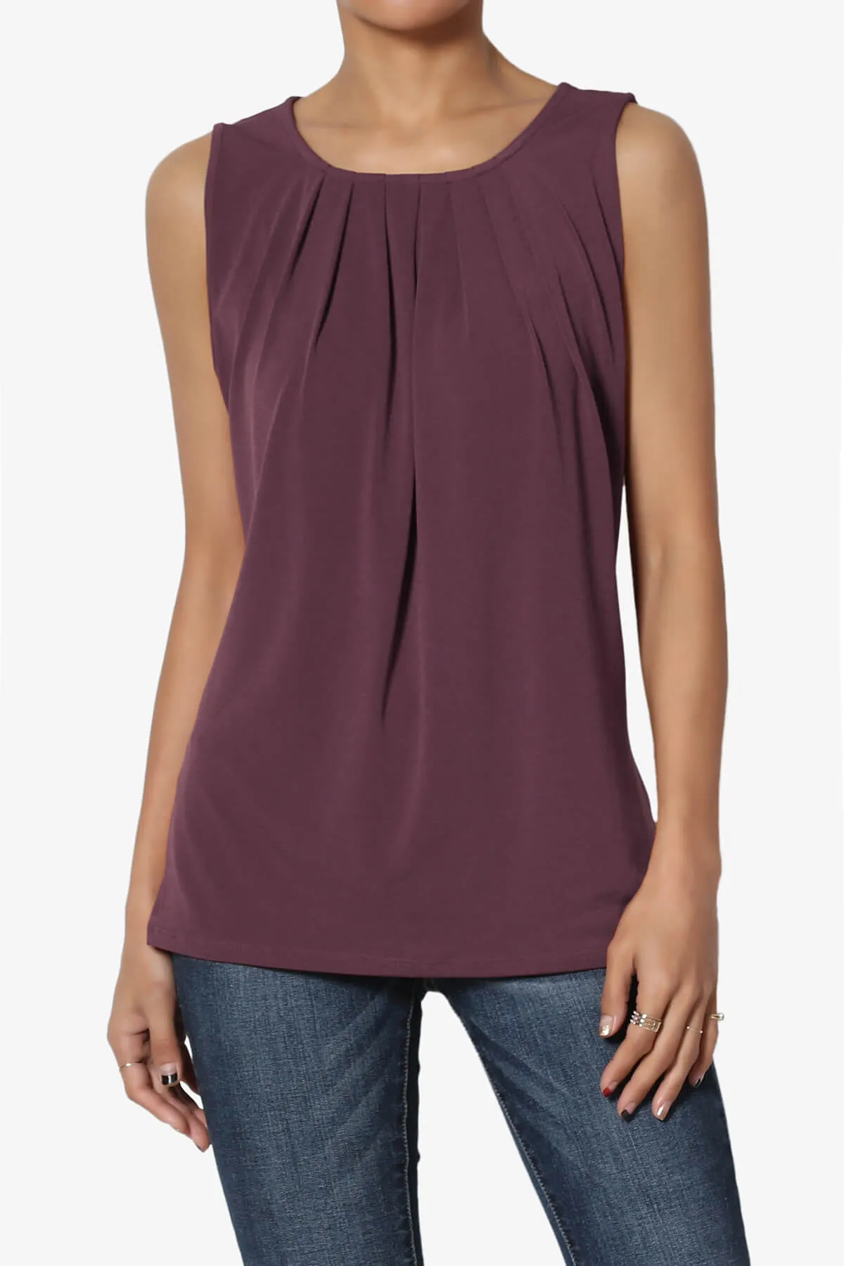 Chaffee Pleat Neck Tank Top