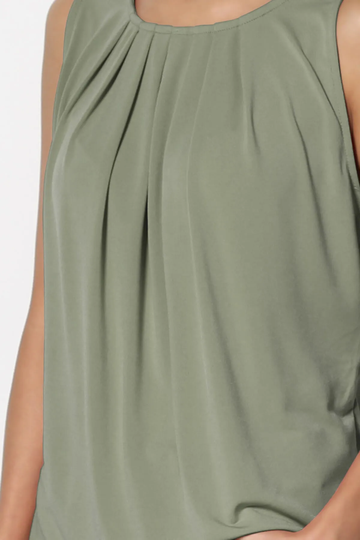Chaffee Pleat Neck Tank Top