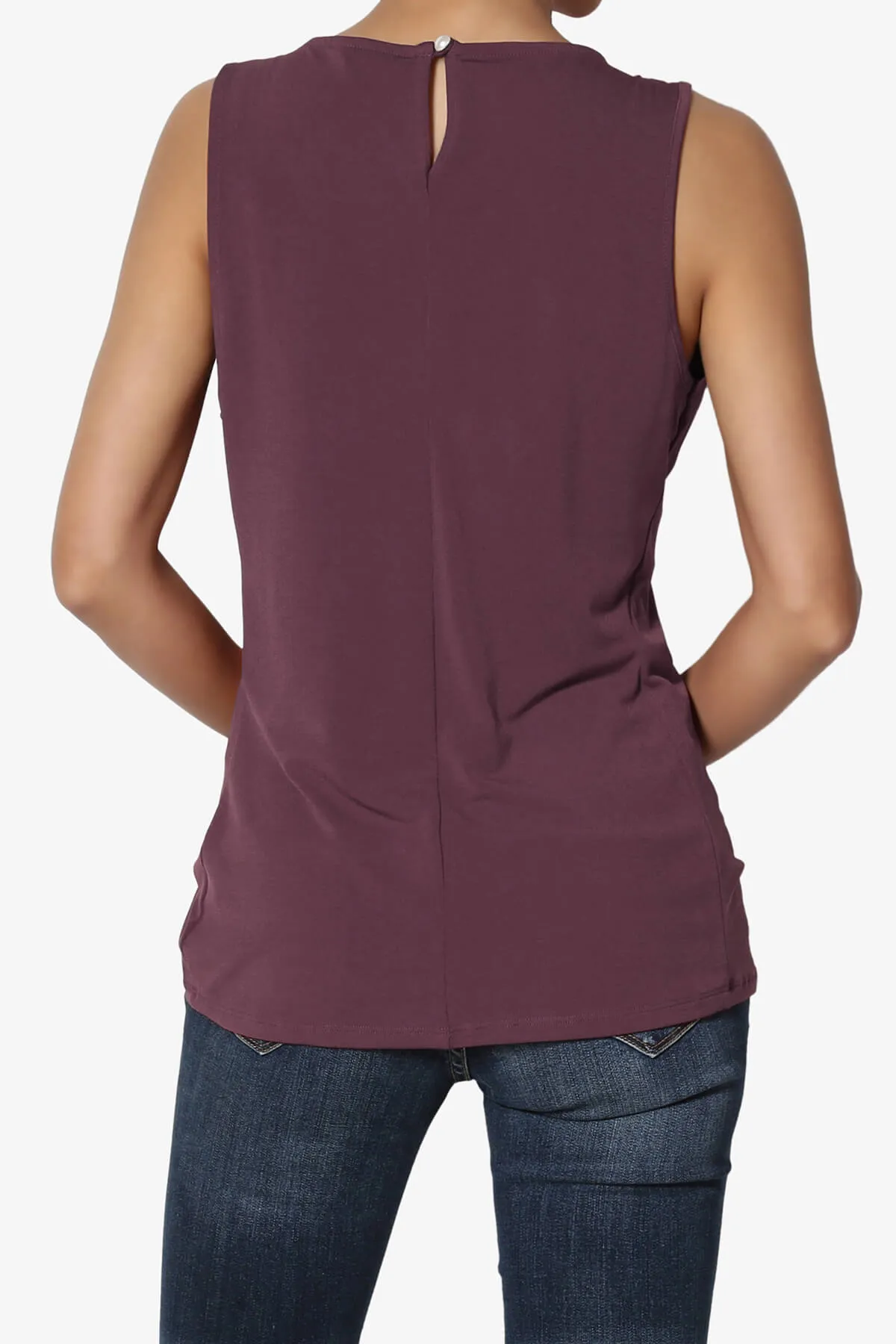 Chaffee Pleat Neck Tank Top