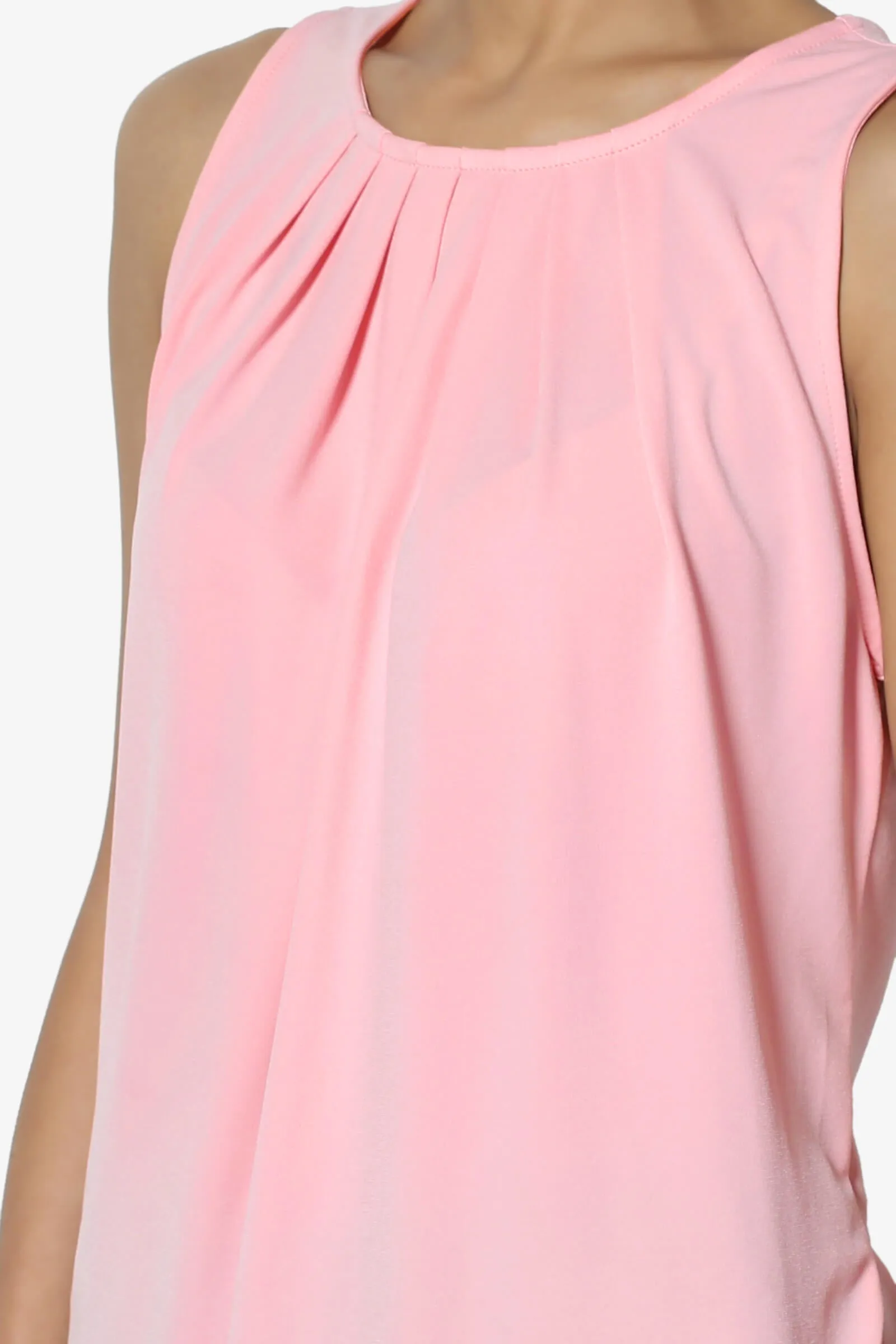 Chaffee Pleat Neck Tank Top