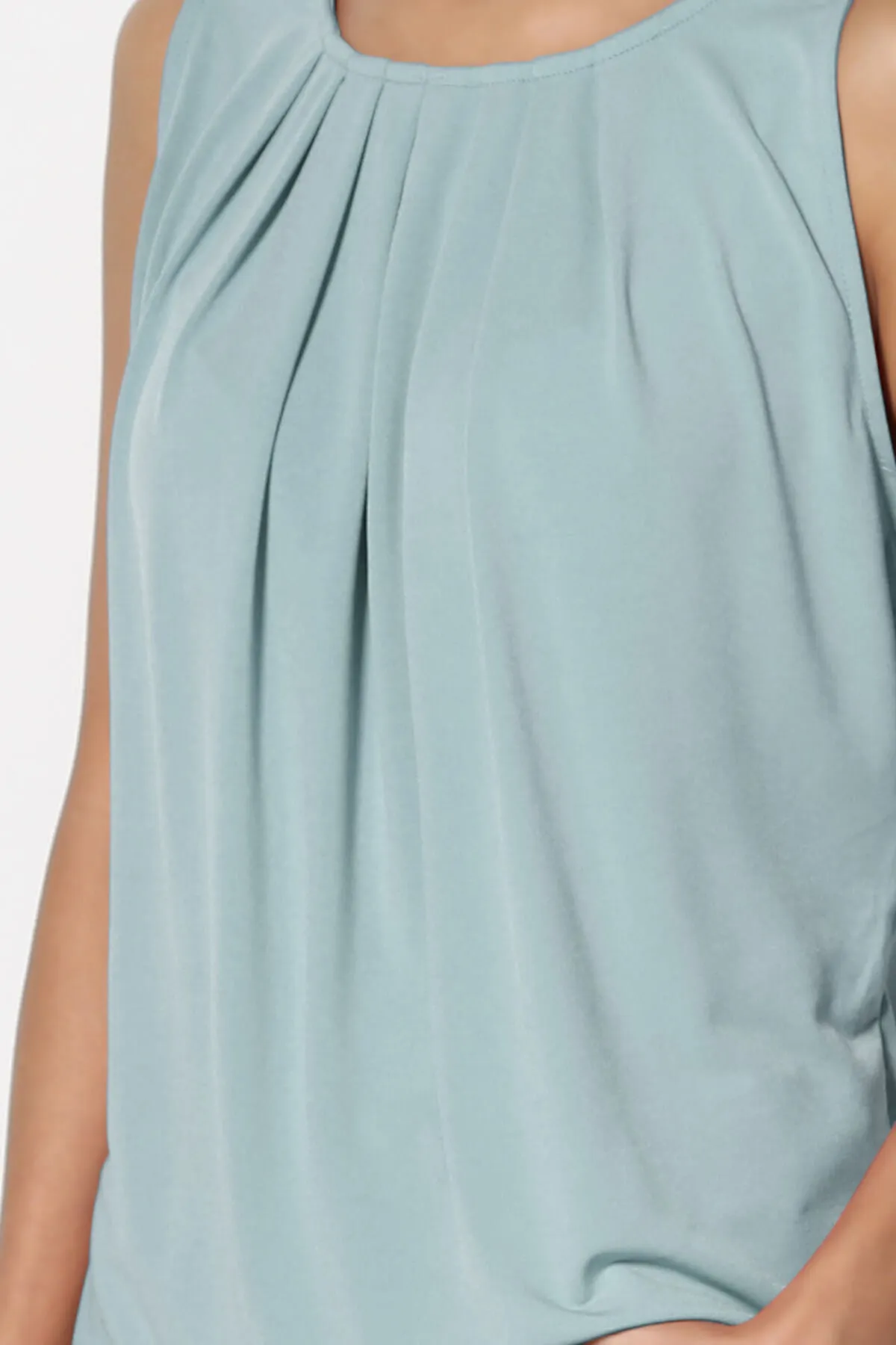 Chaffee Pleat Neck Tank Top