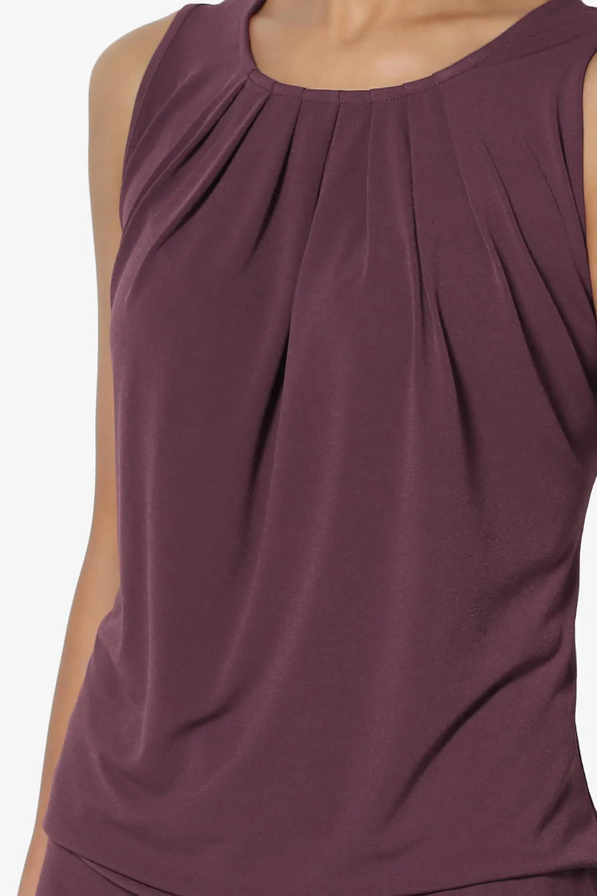 Chaffee Pleat Neck Tank Top
