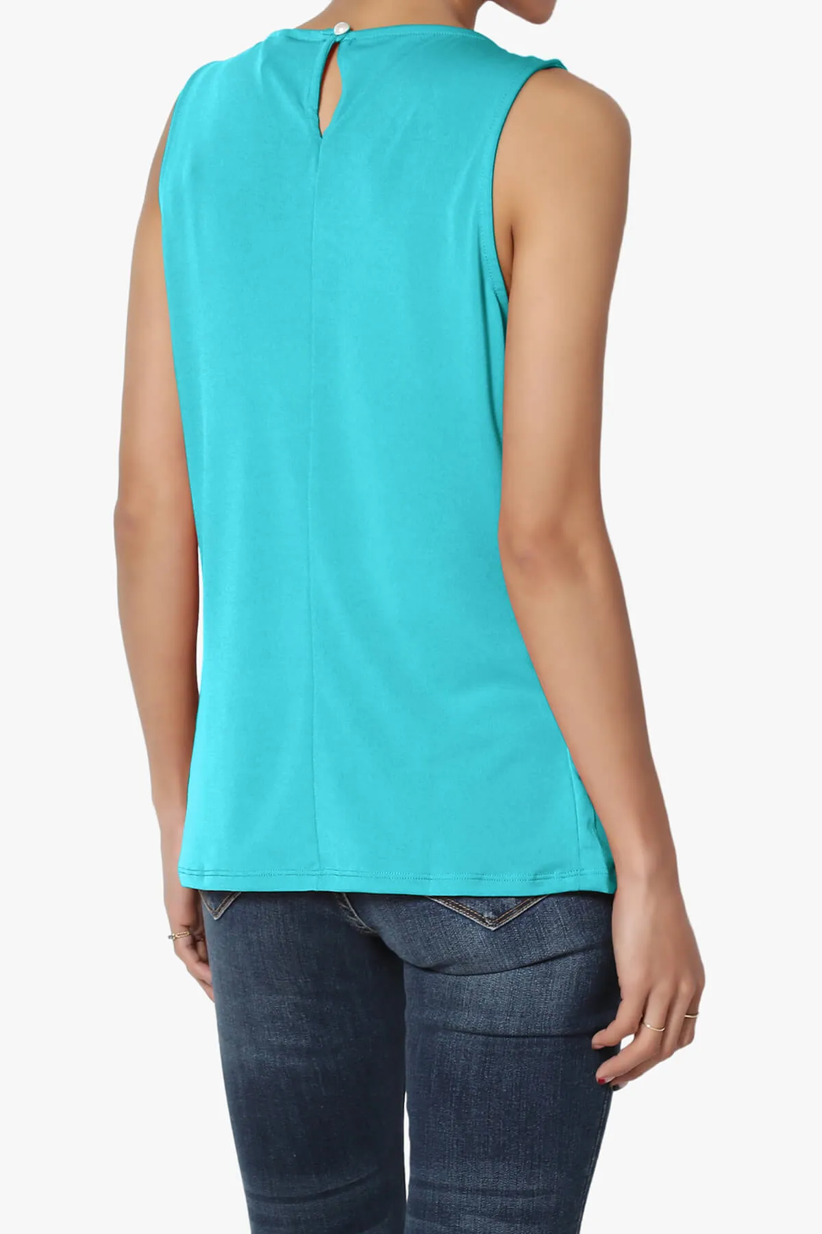 Chaffee Pleat Neck Tank Top