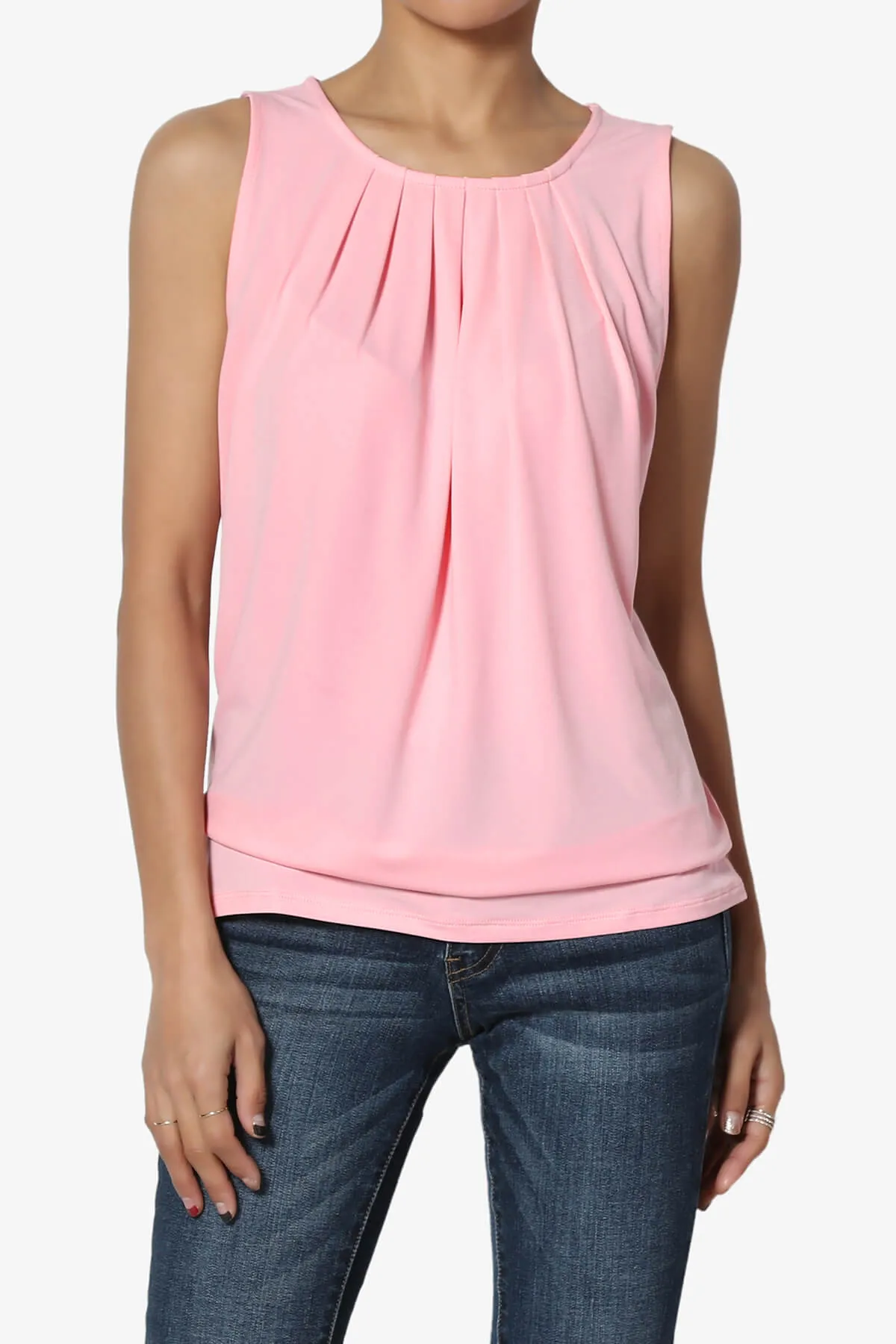 Chaffee Pleat Neck Tank Top