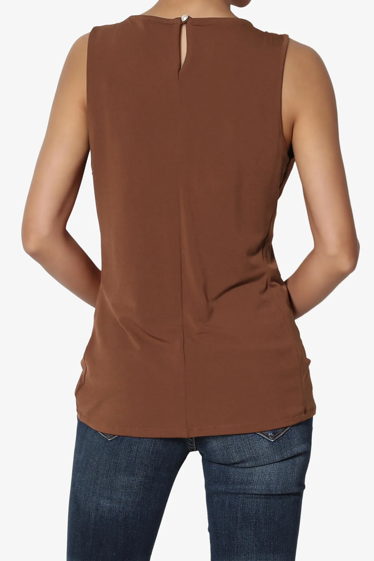 Chaffee Pleat Neck Tank Top