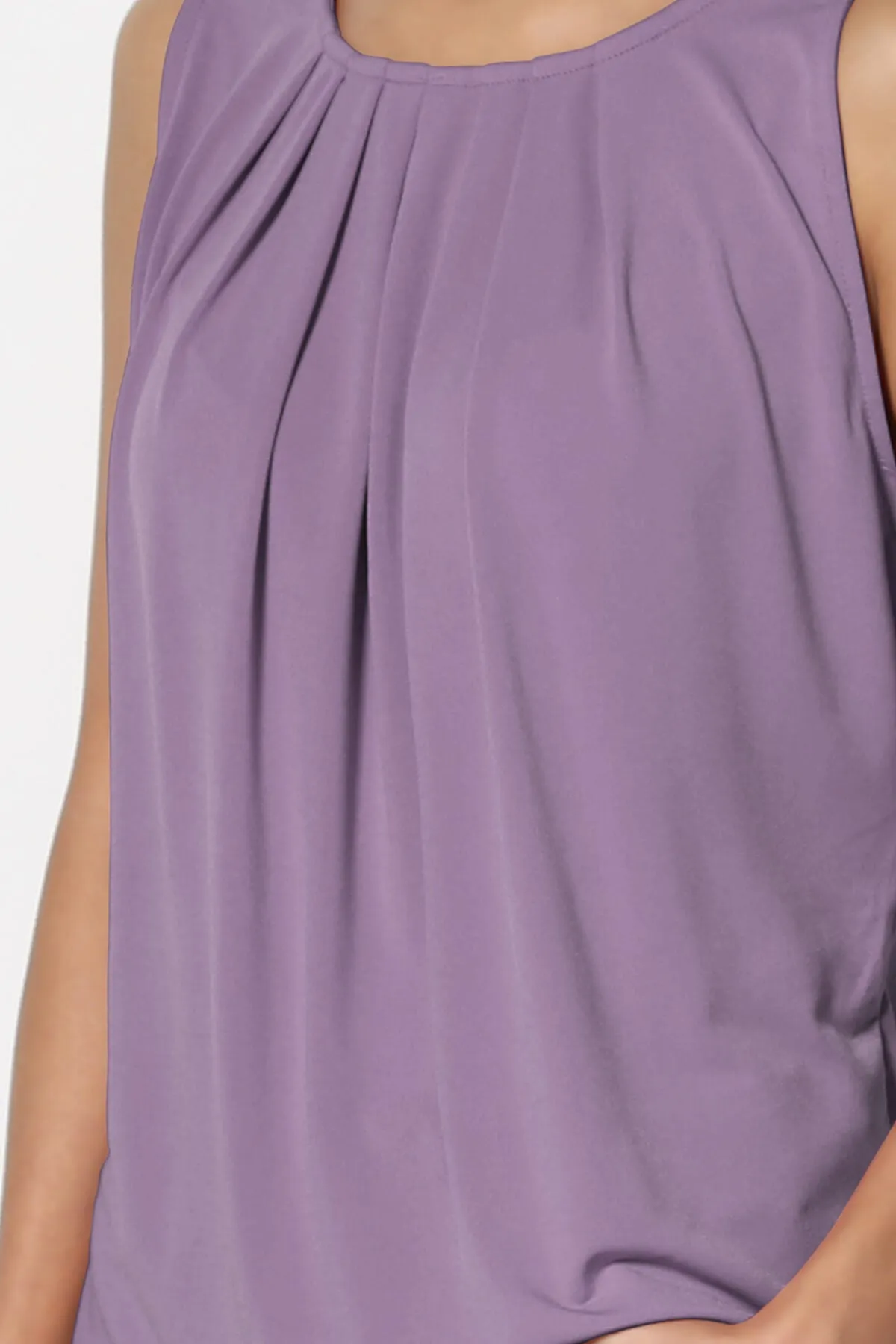 Chaffee Pleat Neck Tank Top