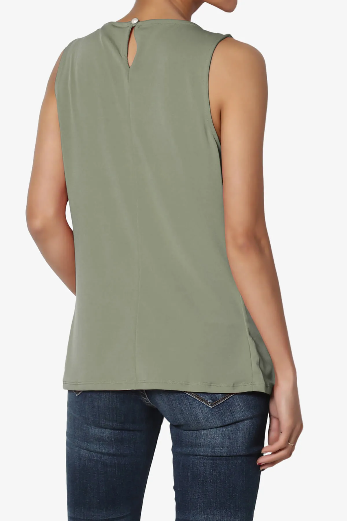 Chaffee Pleat Neck Tank Top