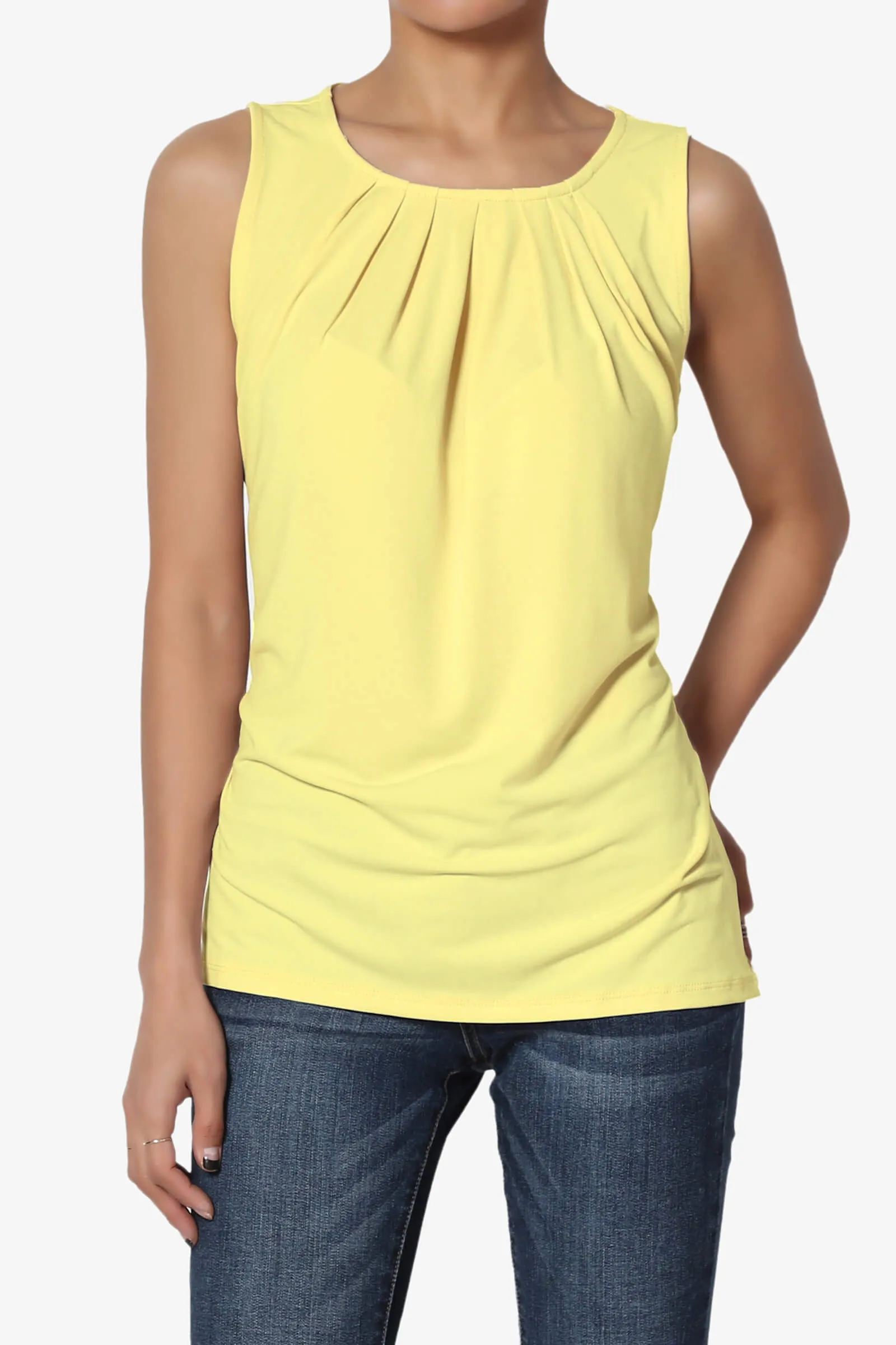Chaffee Pleat Neck Tank Top