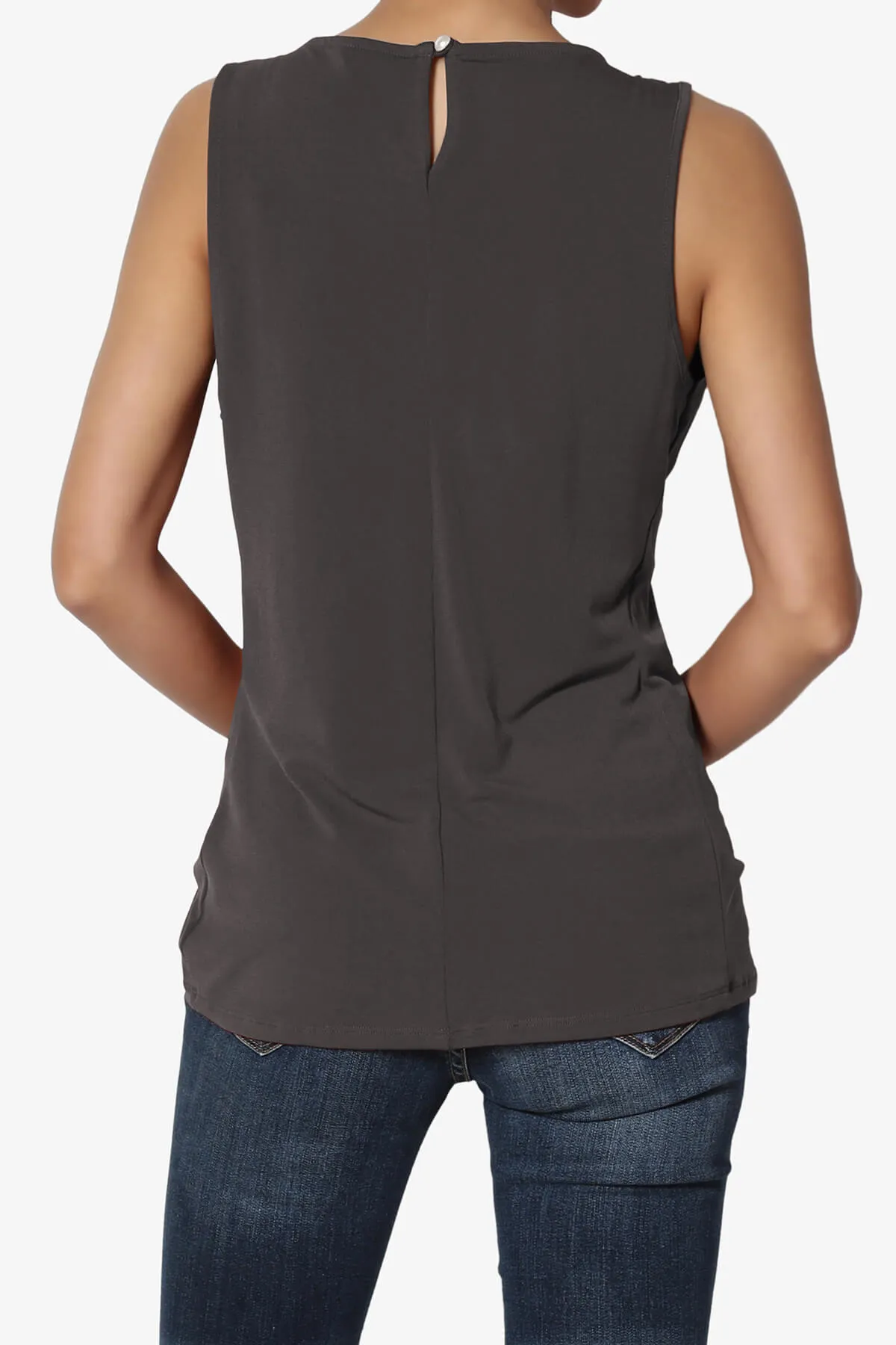 Chaffee Pleat Neck Tank Top