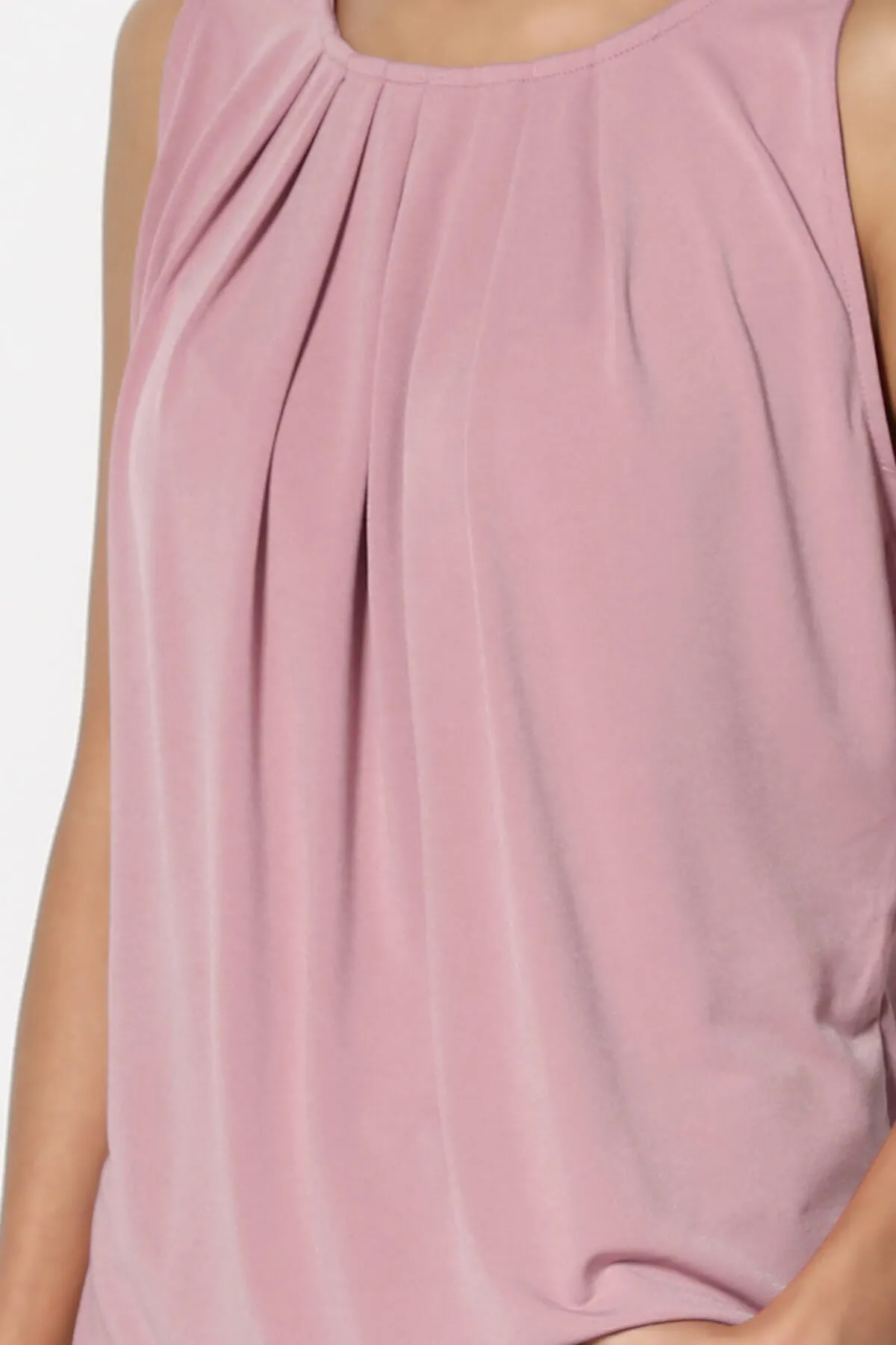 Chaffee Pleat Neck Tank Top