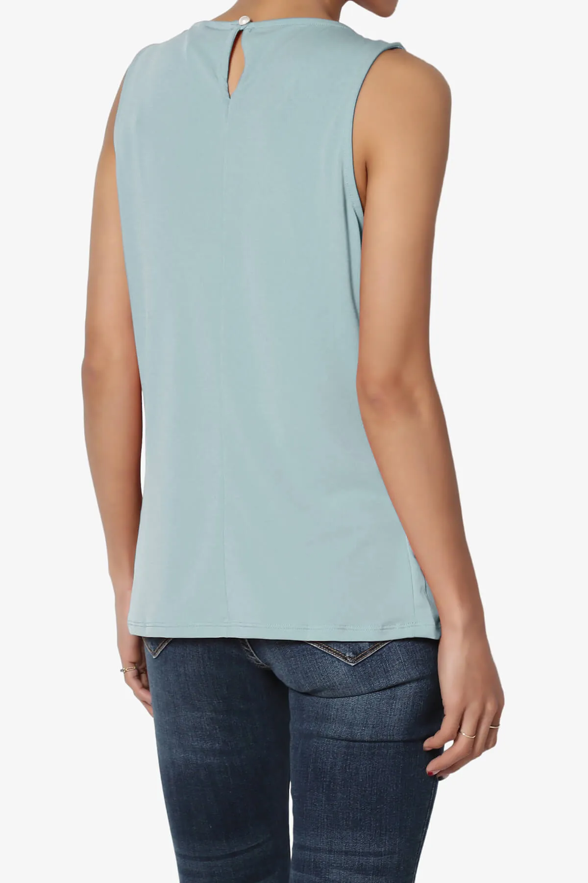 Chaffee Pleat Neck Tank Top