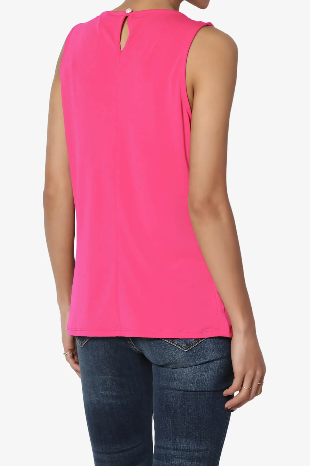 Chaffee Pleat Neck Tank Top