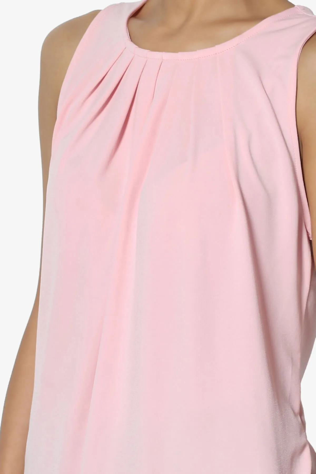Chaffee Pleat Neck Tank Top