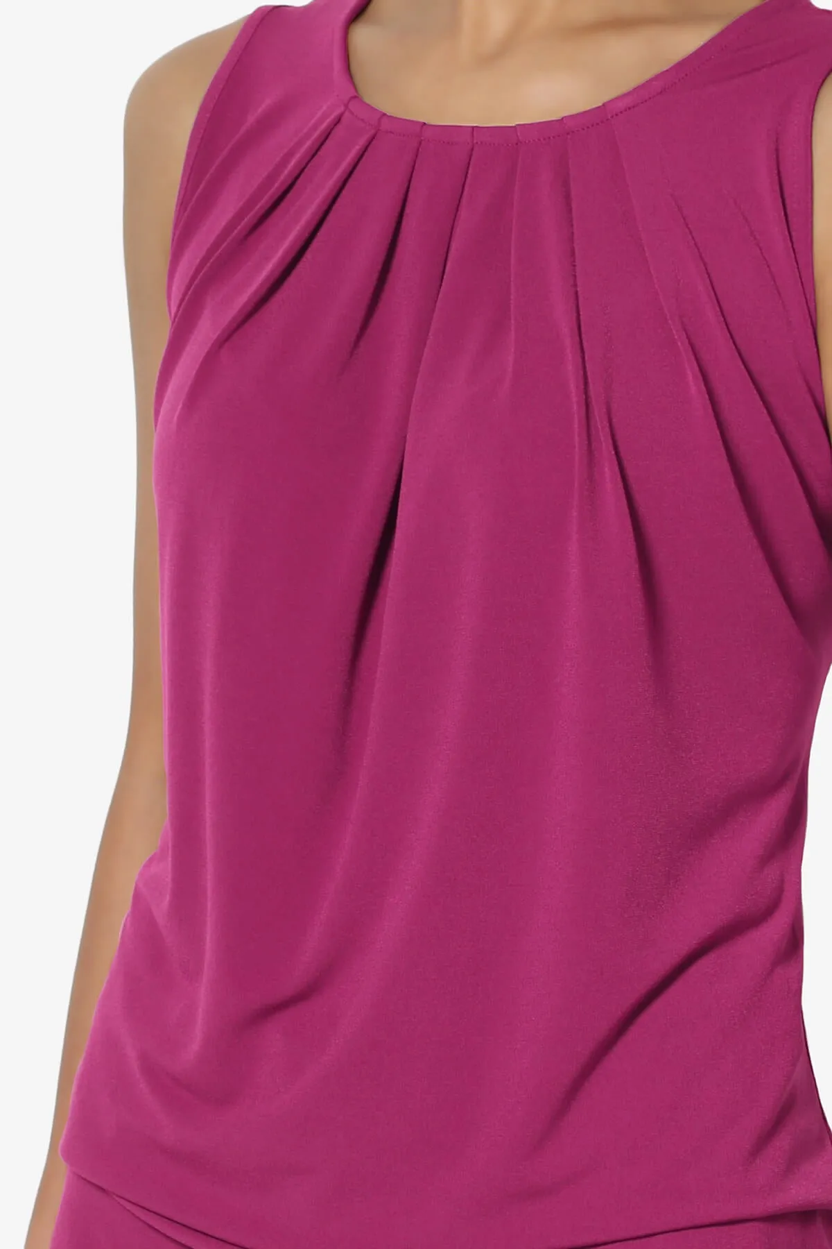 Chaffee Pleat Neck Tank Top