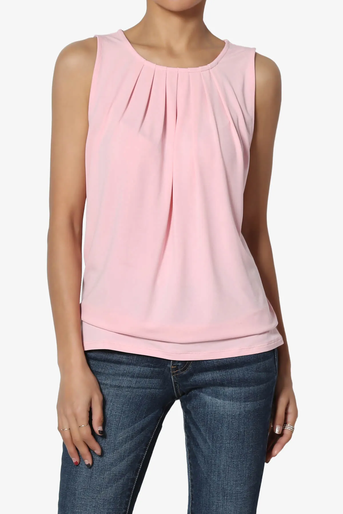 Chaffee Pleat Neck Tank Top
