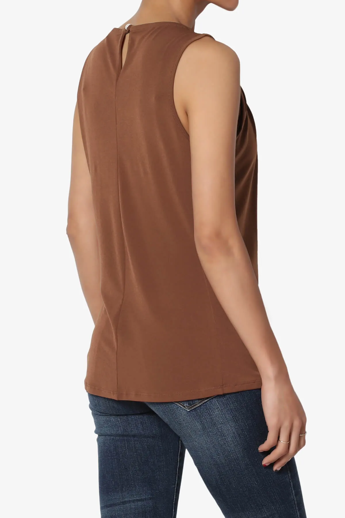 Chaffee Pleat Neck Tank Top