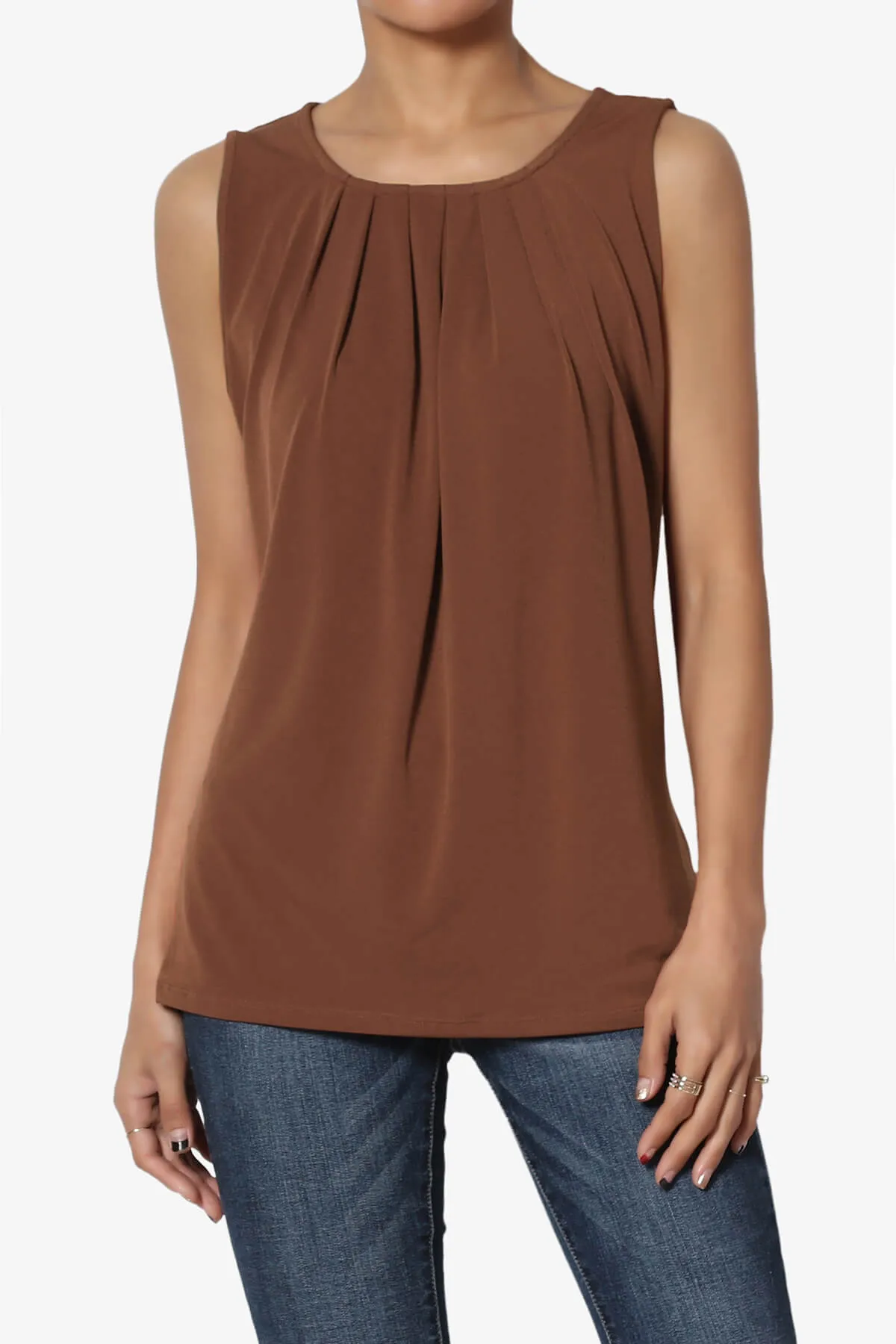 Chaffee Pleat Neck Tank Top