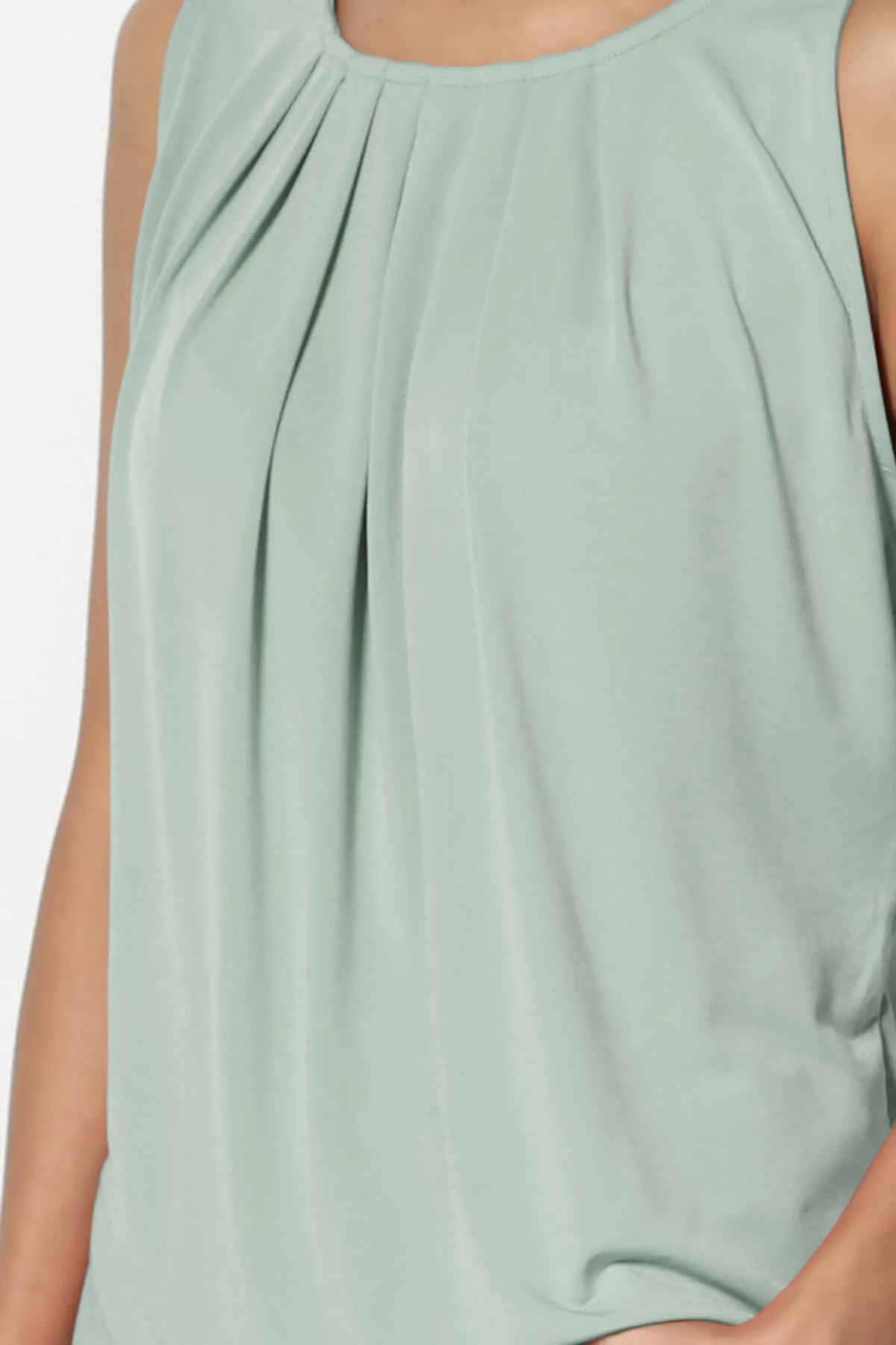 Chaffee Pleat Neck Tank Top