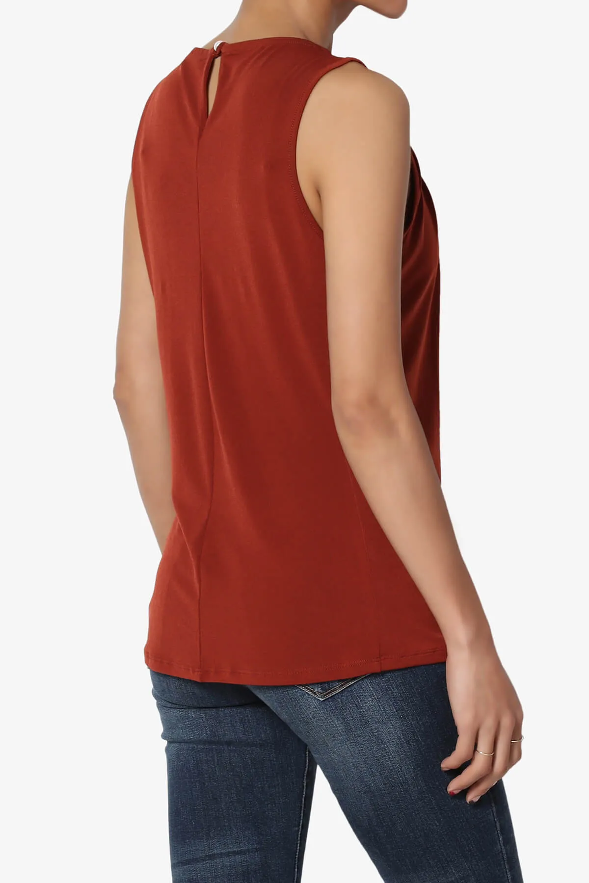 Chaffee Pleat Neck Tank Top