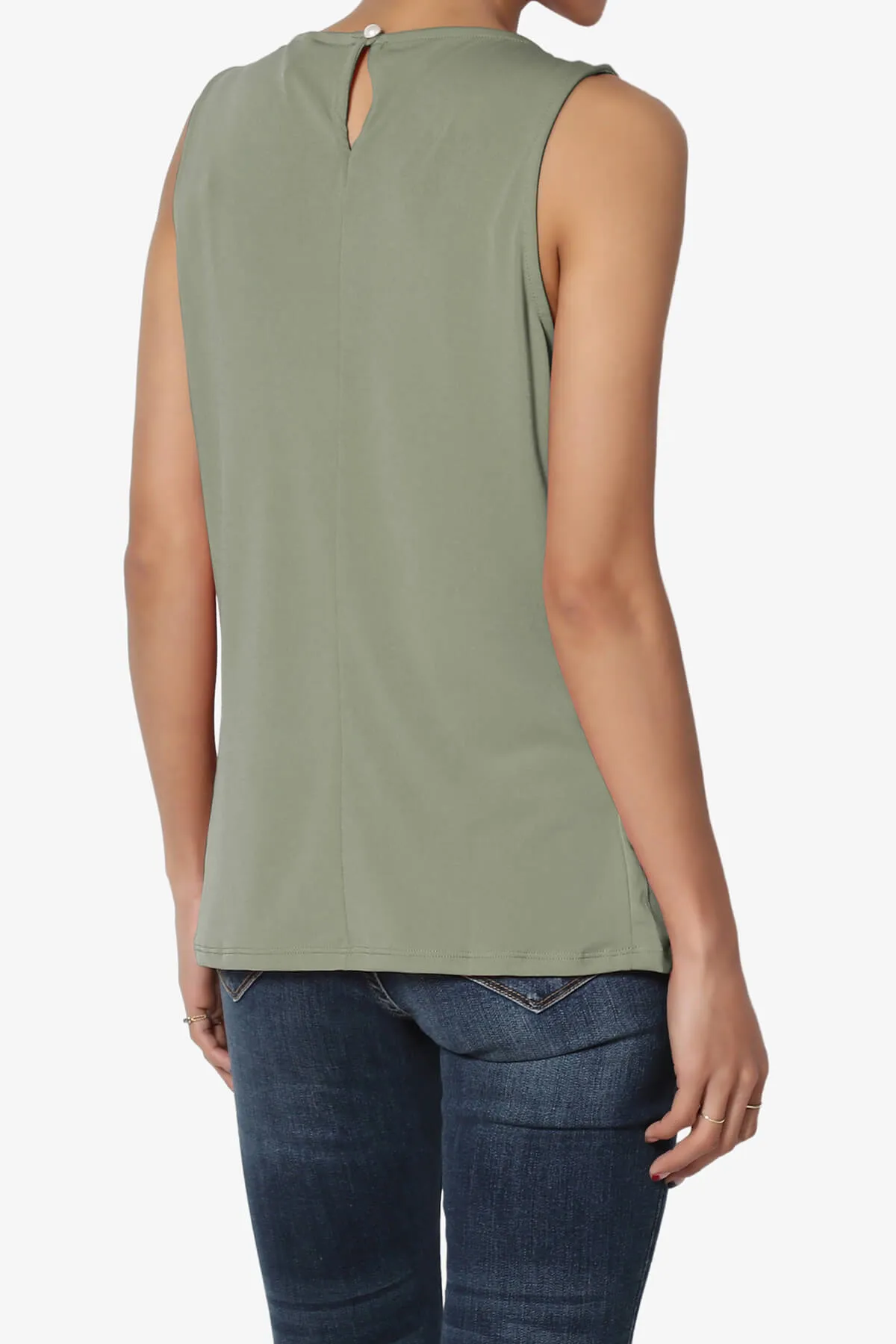 Chaffee Pleat Neck Tank Top