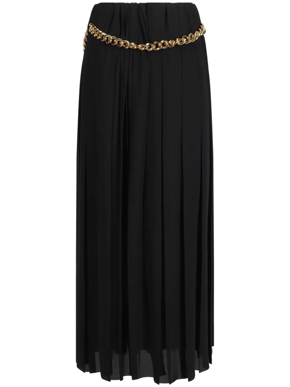Chain embellished pleated skirt