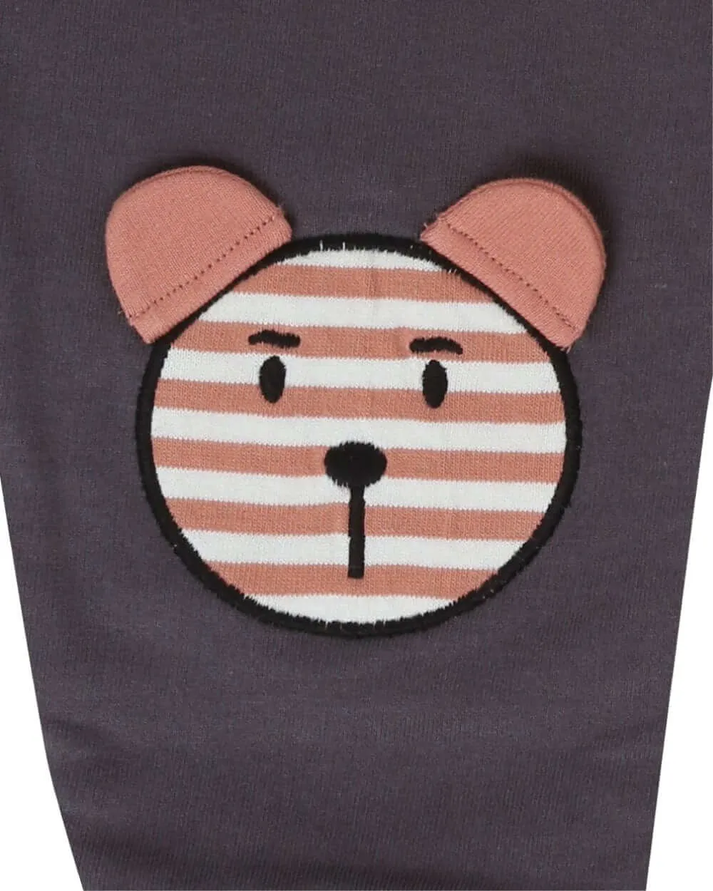 Charcoal Grey Cub Applique Harem Style Joggers