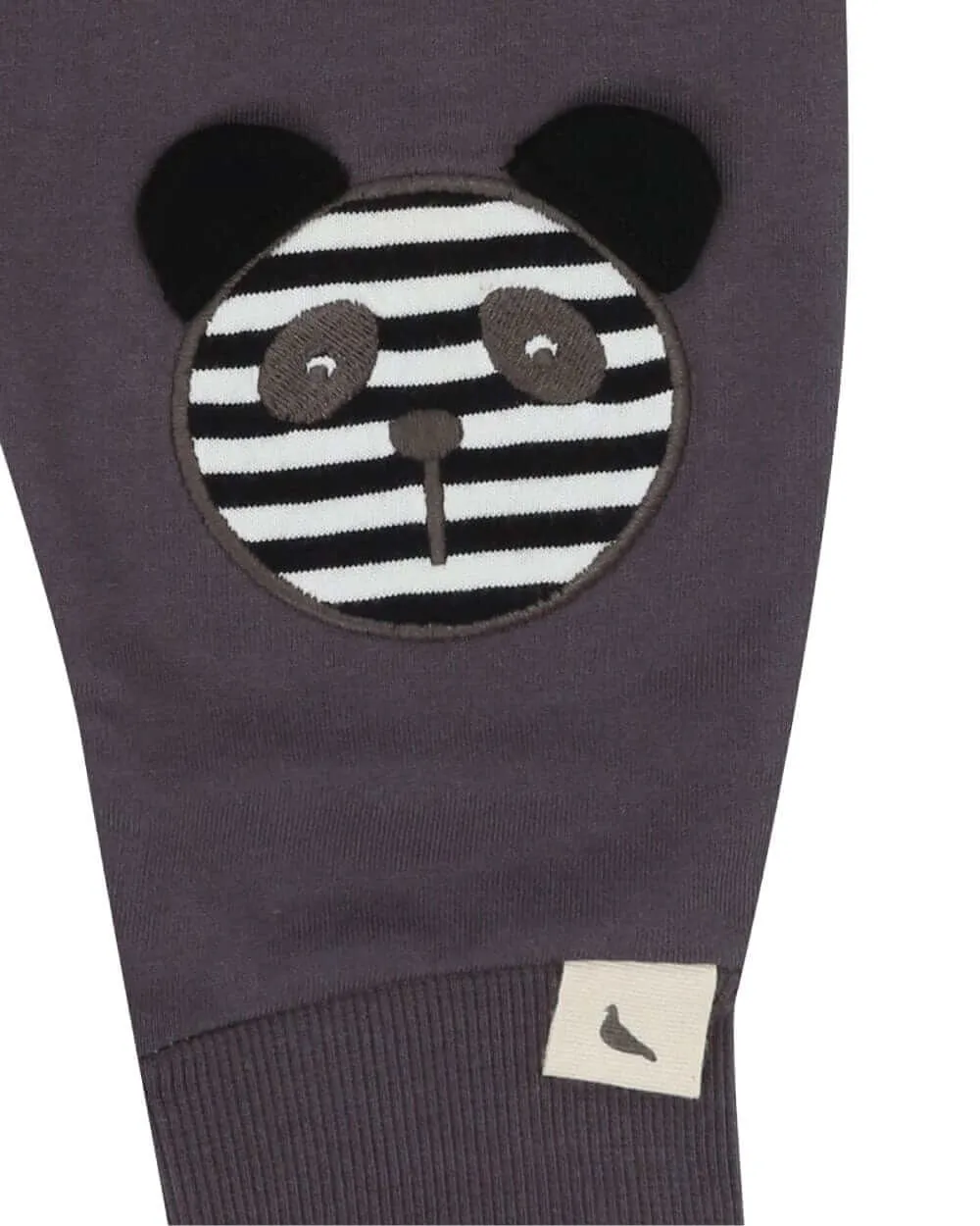 Charcoal Grey Cub Applique Harem Style Joggers