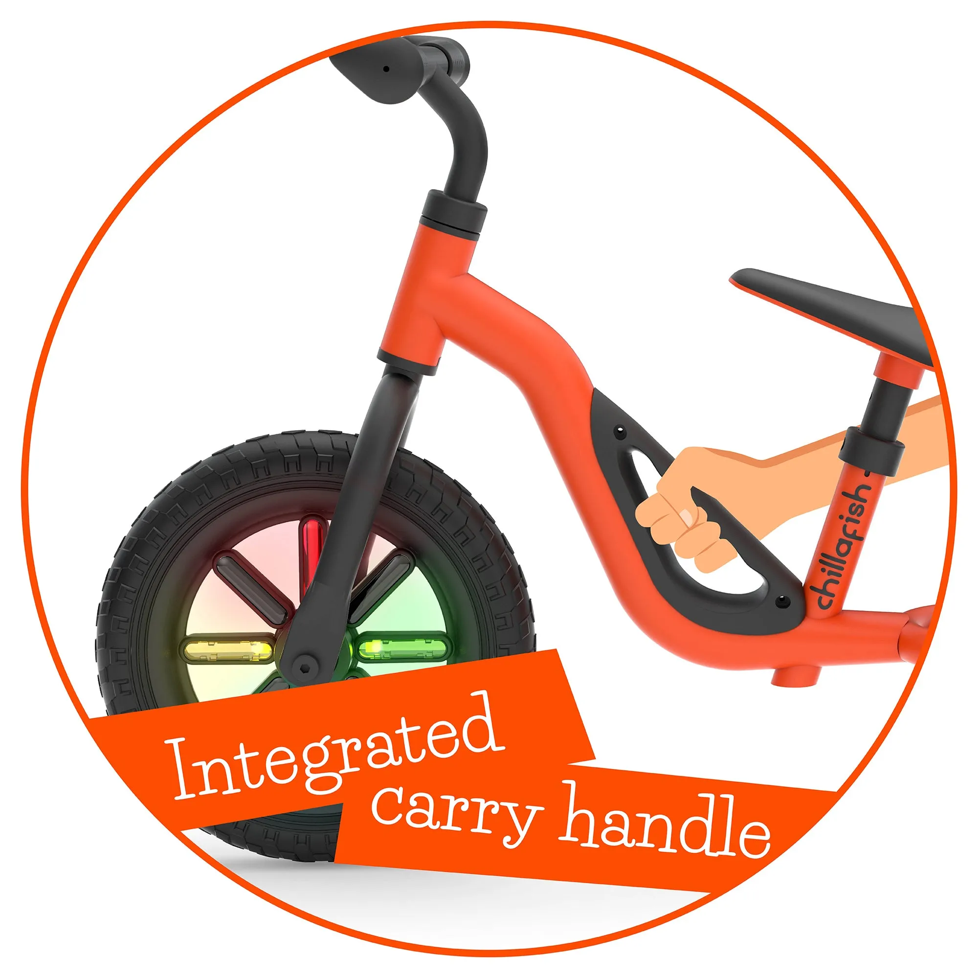 Charlie GLOW - 10" balance bike with light-up wheels