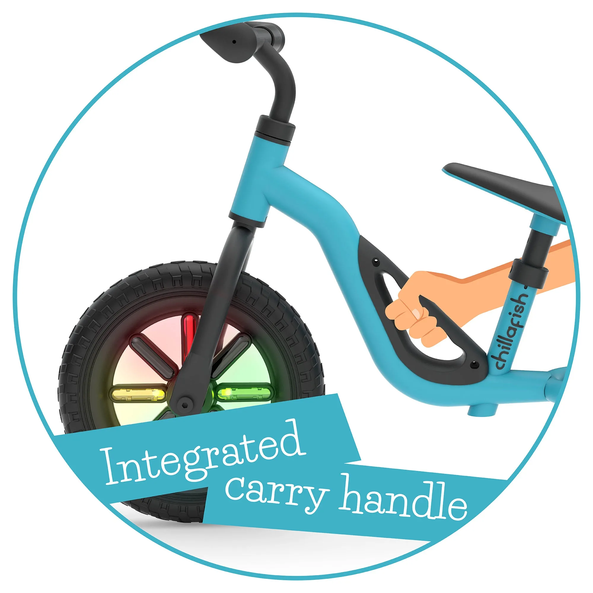 Charlie GLOW - 10" balance bike with light-up wheels