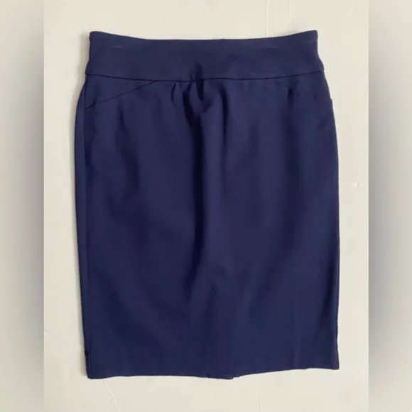 CHARTER CLUB Womens Navy Knee Length Pencil Skirt Size 2 Petite