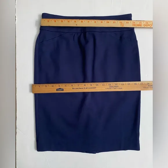 CHARTER CLUB Womens Navy Knee Length Pencil Skirt Size 2 Petite