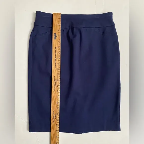 CHARTER CLUB Womens Navy Knee Length Pencil Skirt Size 2 Petite