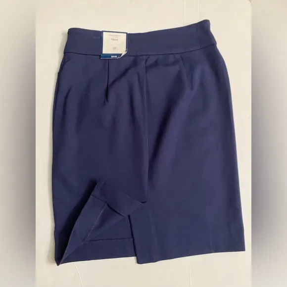 CHARTER CLUB Womens Navy Knee Length Pencil Skirt Size 2 Petite