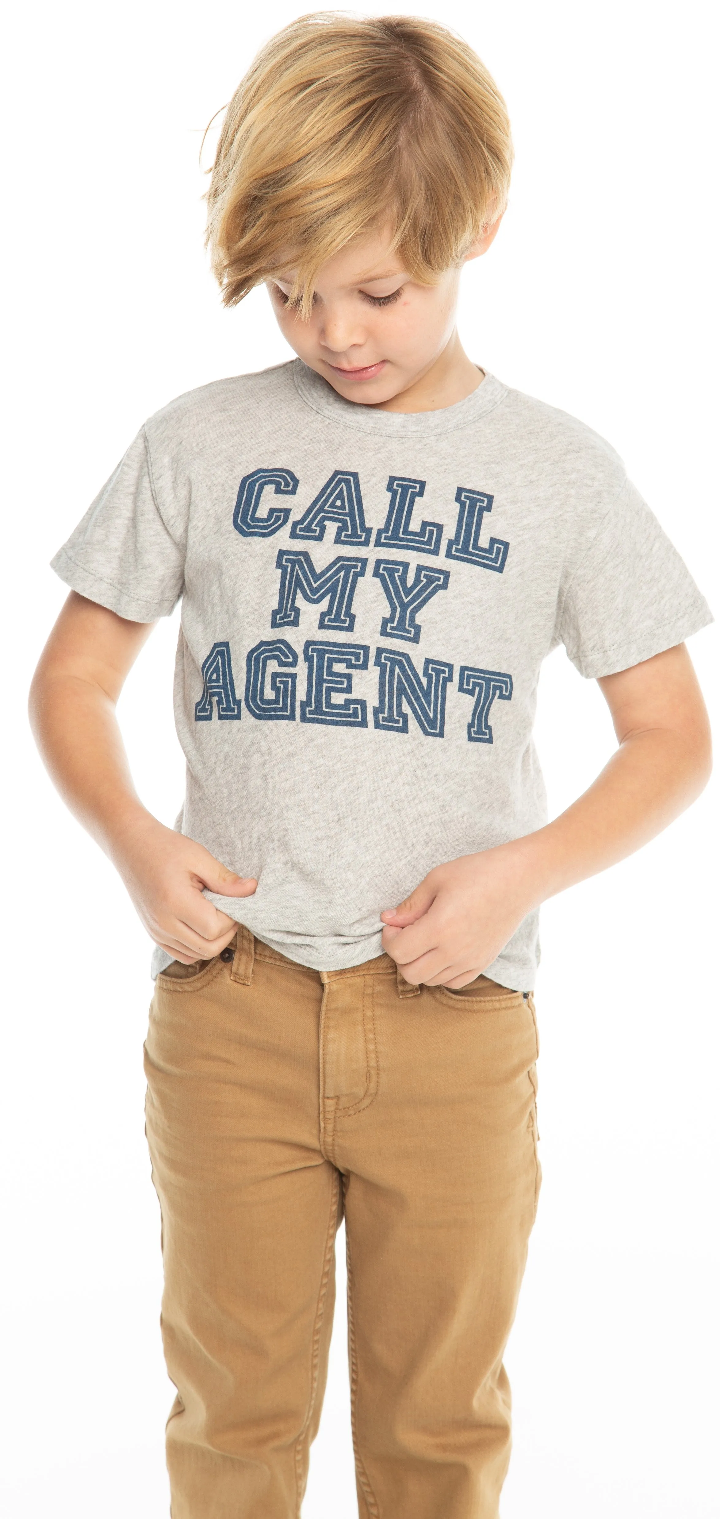 Chaser Call My Agent Gauzy Cotton Tee