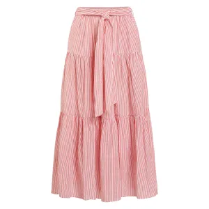 Cherry Seersucker Sash Matisse Skirt