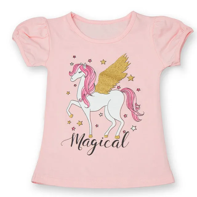 Children Clothing for Sweatshirt girls Sweatsuit Summer T-Shirts Causal Clothes T-shirt for Girls