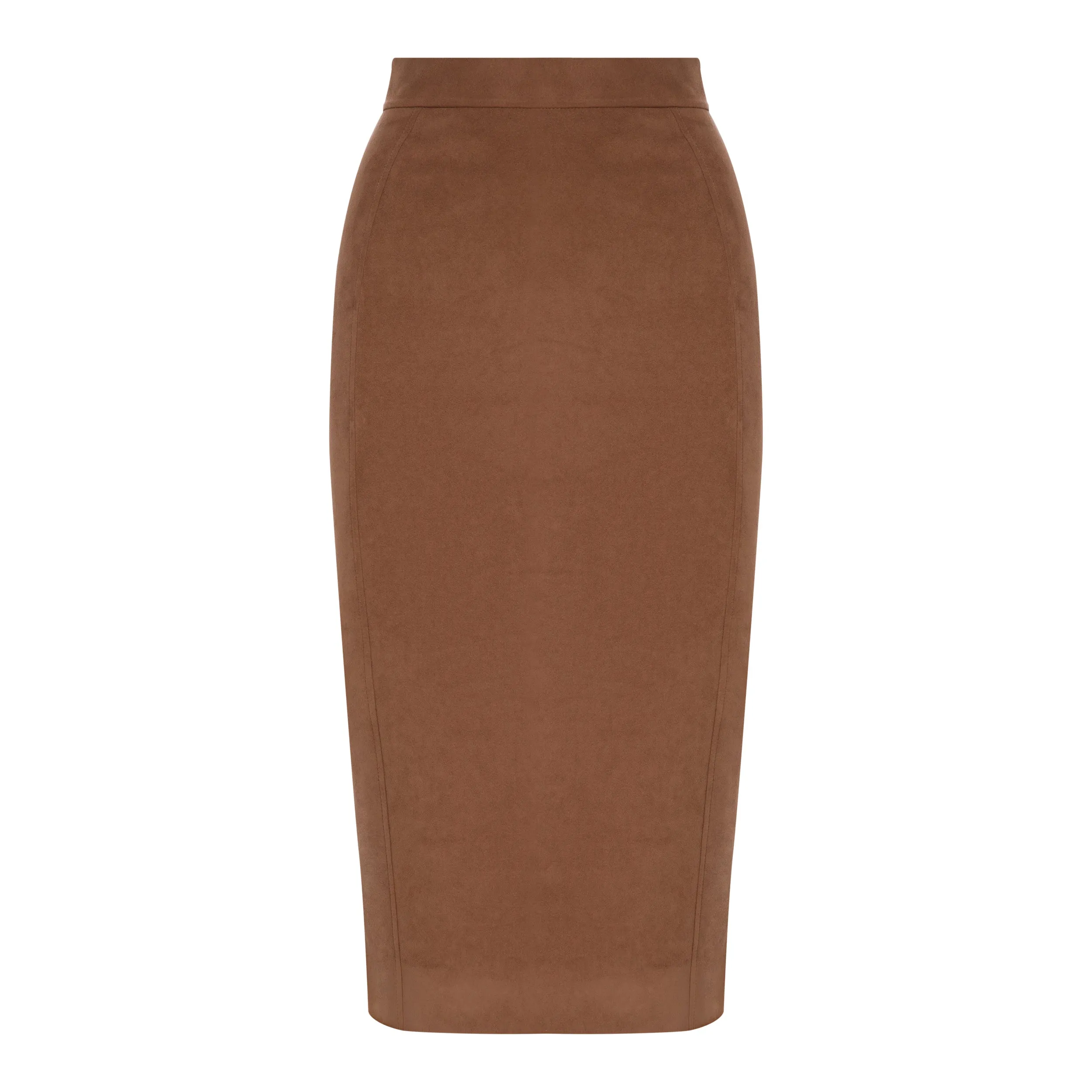 Chocolate Ultrasuede Pencil Skirt