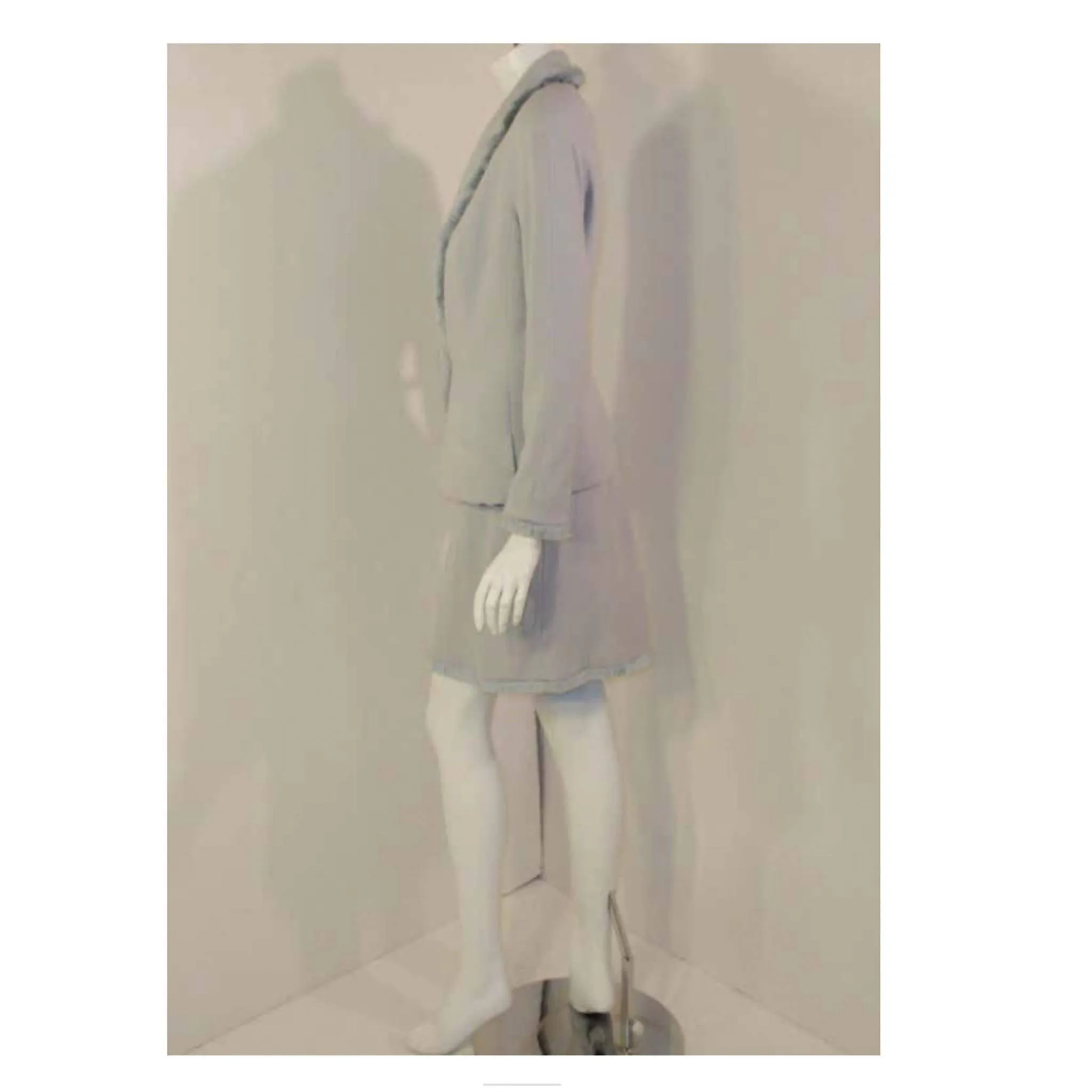CHRISTIAN DIOR Two-Piece Light Blue Skirt Suit | Size US 10