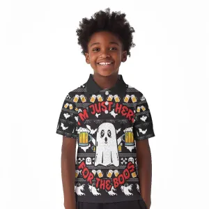 Christmas Africa Boo Beer Kid Polo Shirt I'm Just Here For The Boss DT03