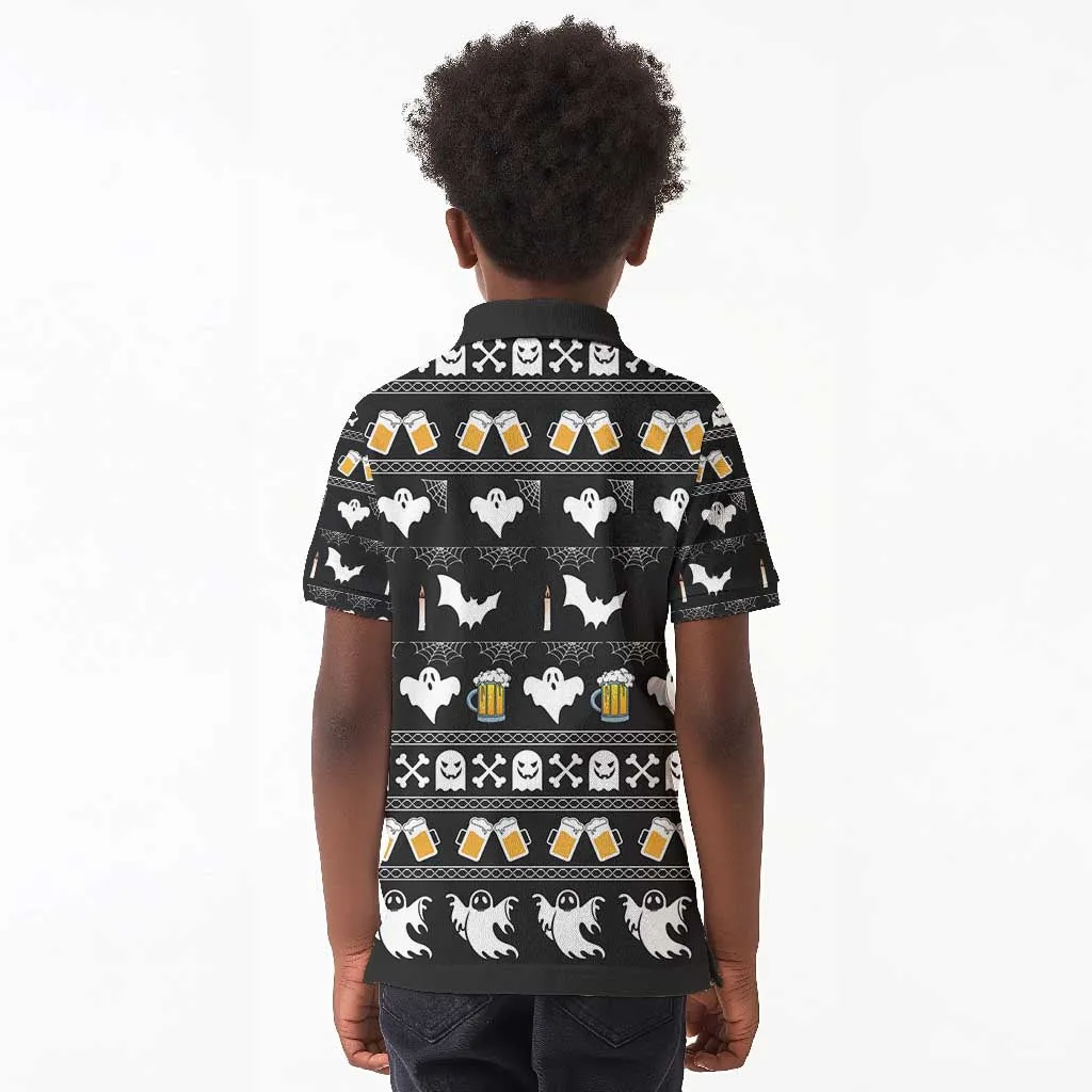 Christmas Africa Boo Beer Kid Polo Shirt I'm Just Here For The Boss DT03