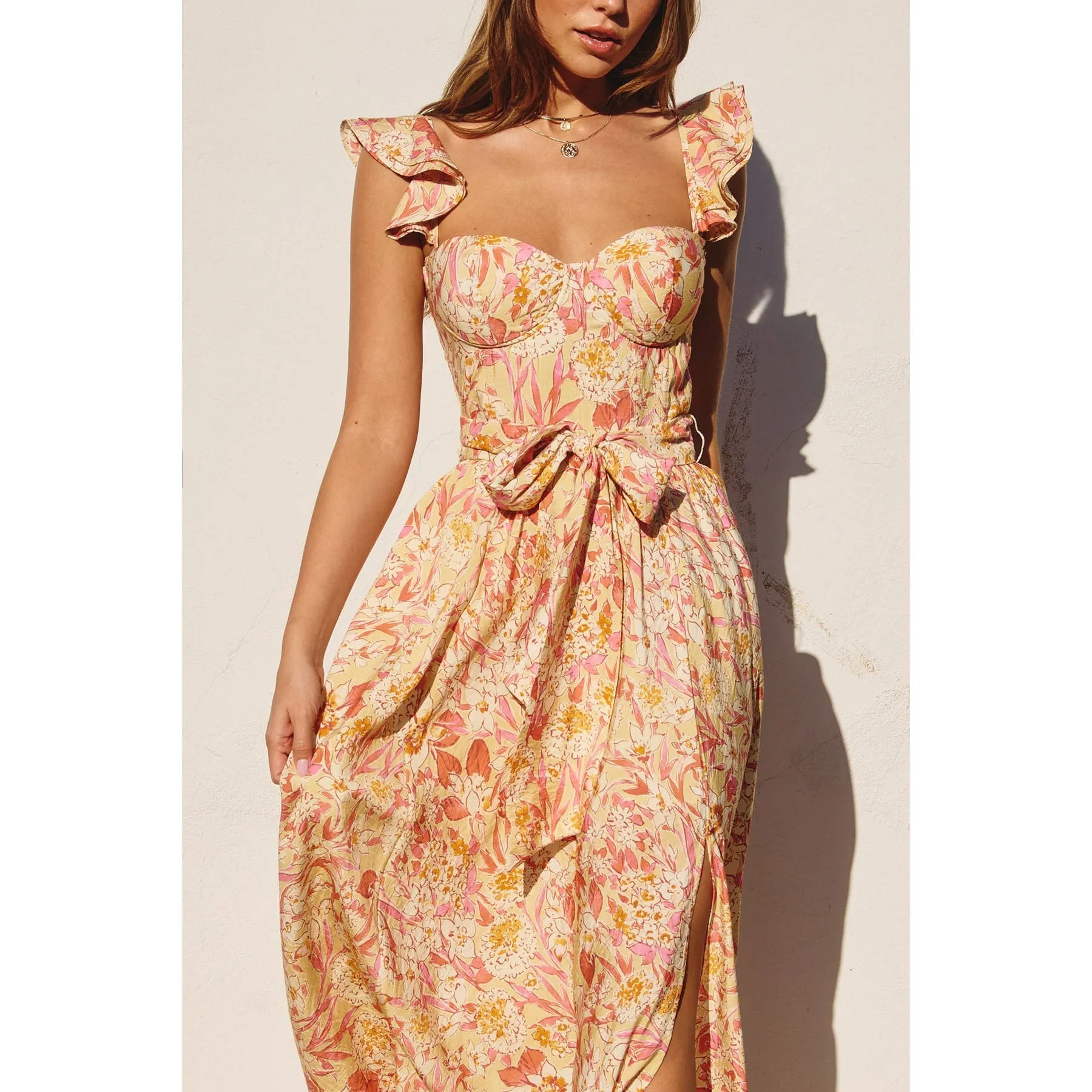 Clarey Corset Flutter Dress