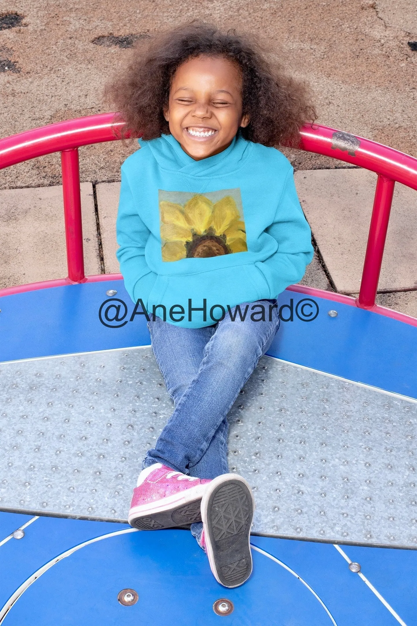 Classic Kids Cotton Hoodie Sunflower